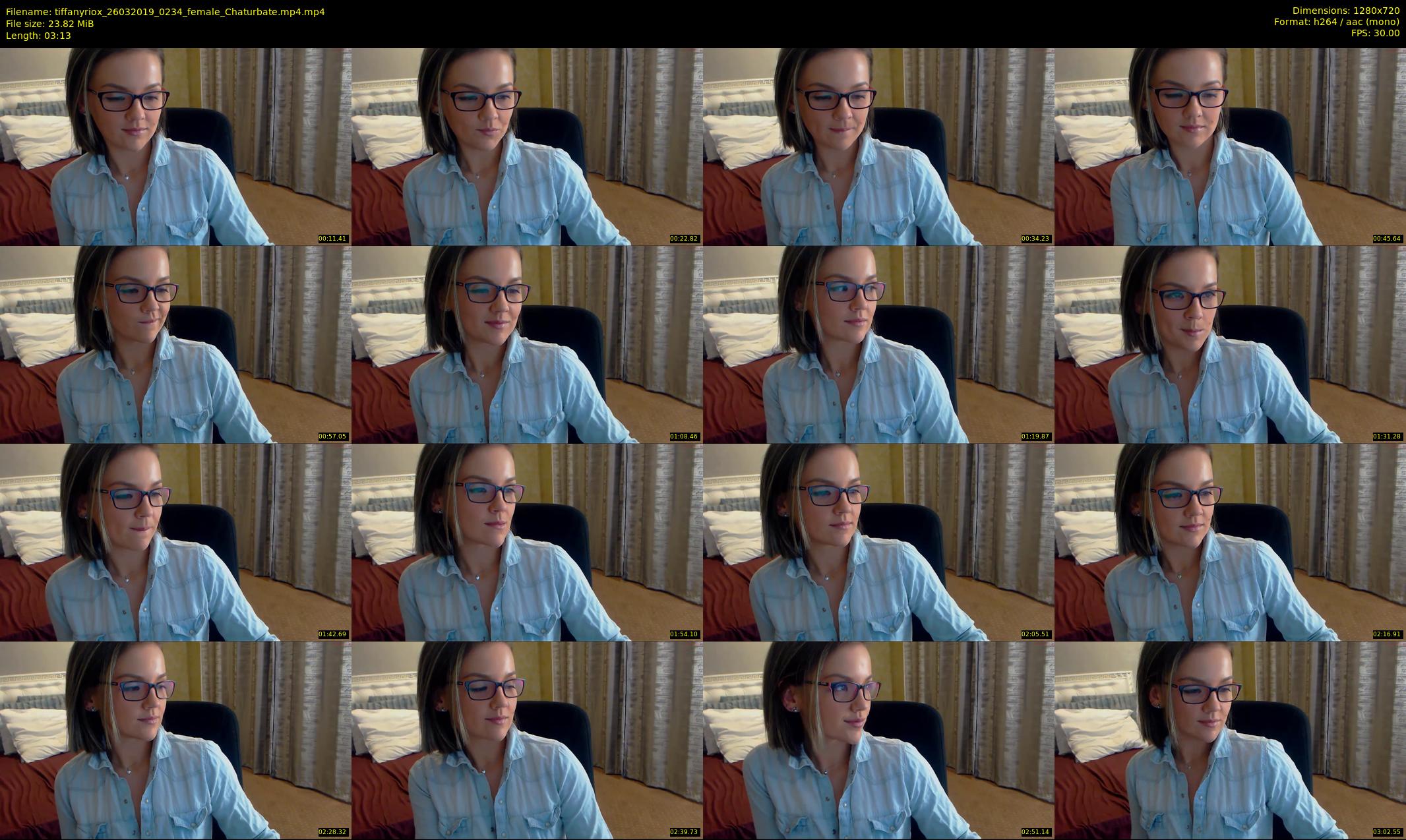 tiffanyriox — 4 minute Chaturbate female cam show recording, 720p, Mar 26, 2019