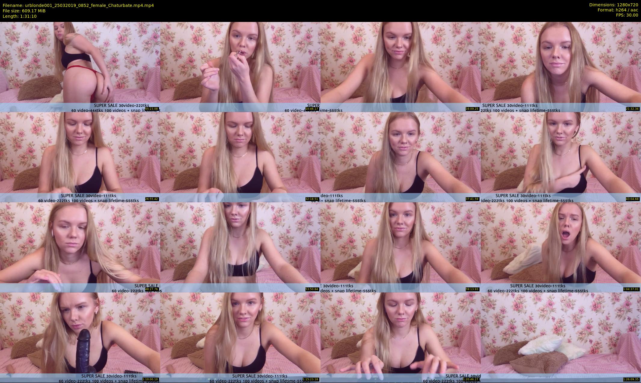 urblonde001 — 92 minute Chaturbate female cam show recording, 720p, Mar 25, 2019
