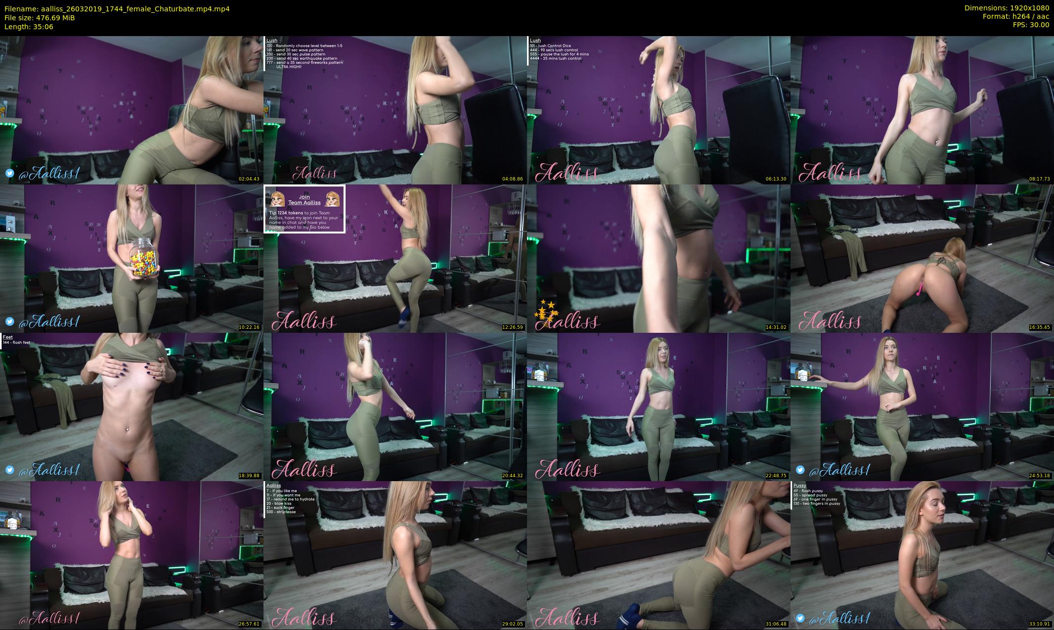 aalliss — 36 minute Chaturbate female cam show recording, 1080p, Mar 26, 2019