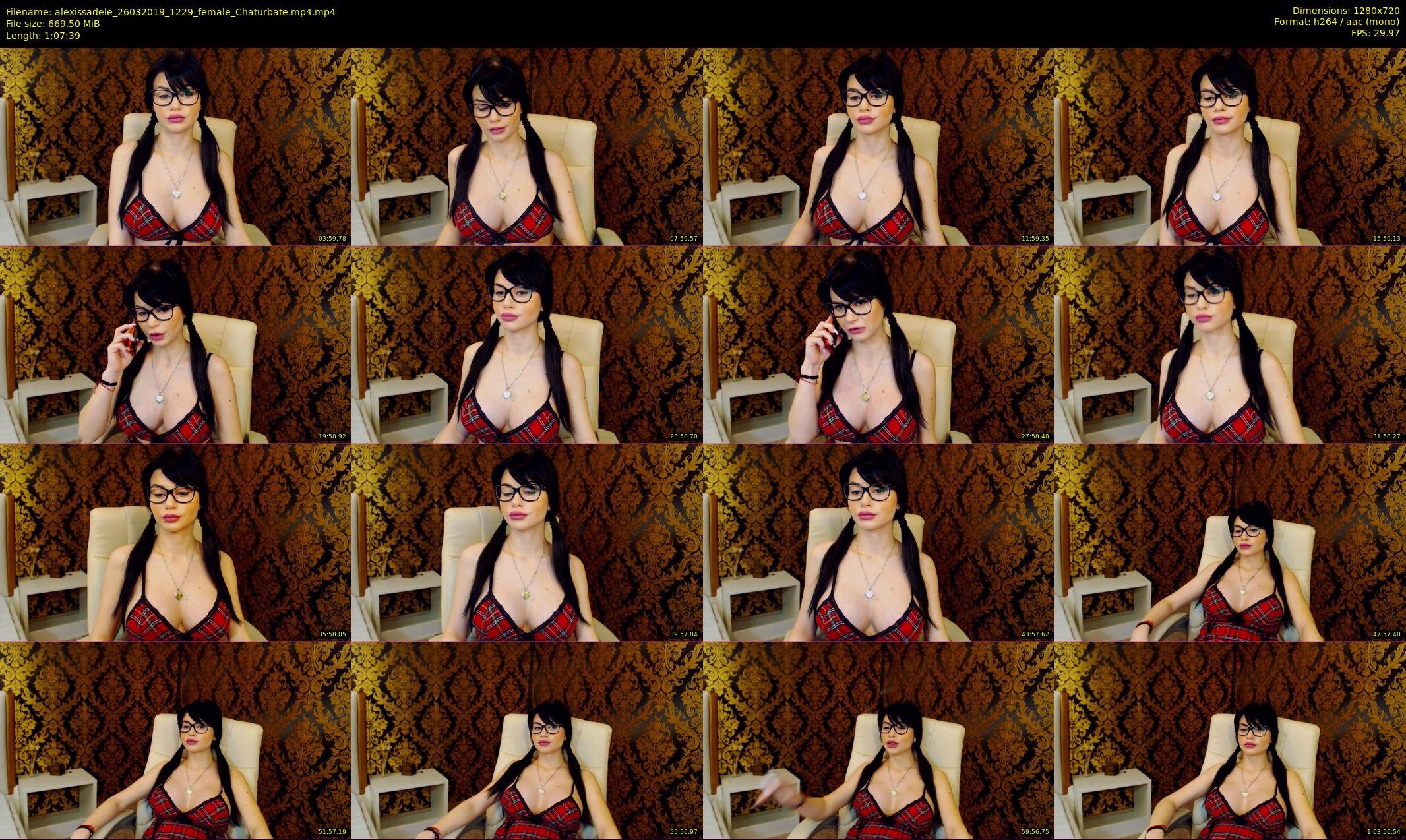 alexissadele — 68 minute Chaturbate female cam show recording, 720p, Mar 26, 2019