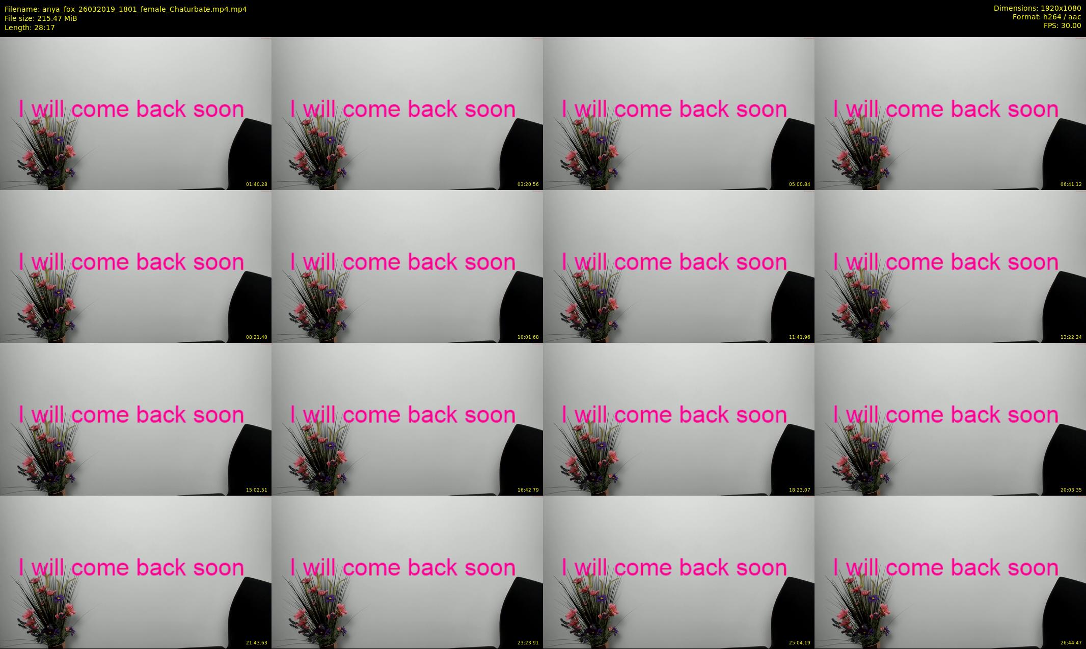 anya_fox — 29 minute Chaturbate female cam show recording, 1080p, Mar 26, 2019