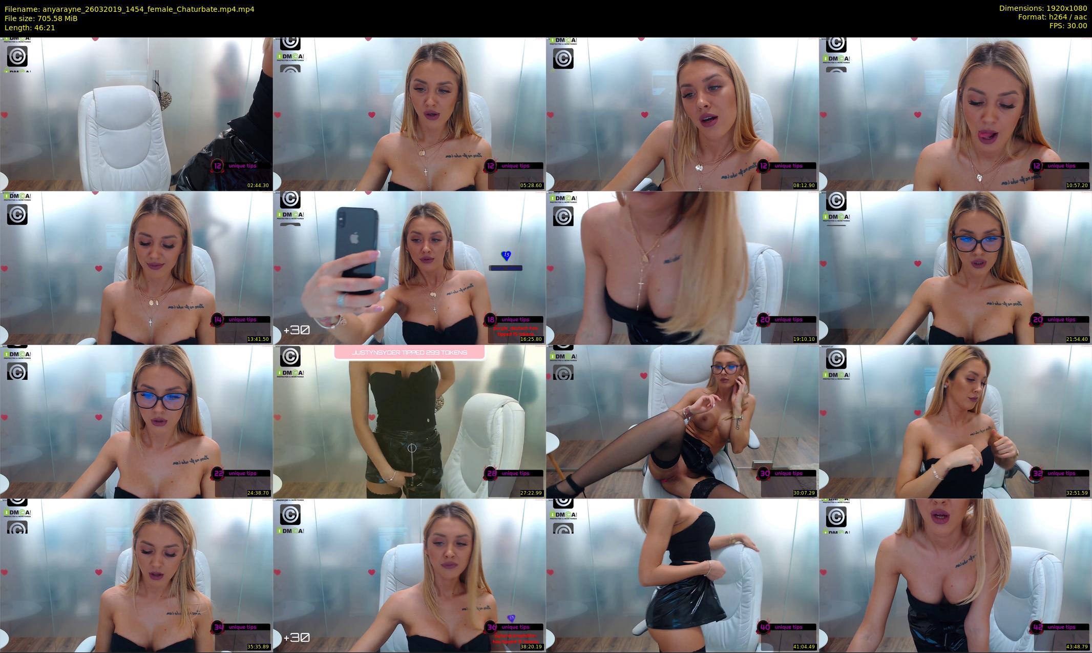 anyarayne — 47 minute Chaturbate female cam show recording, 1080p, Mar 26, 2019