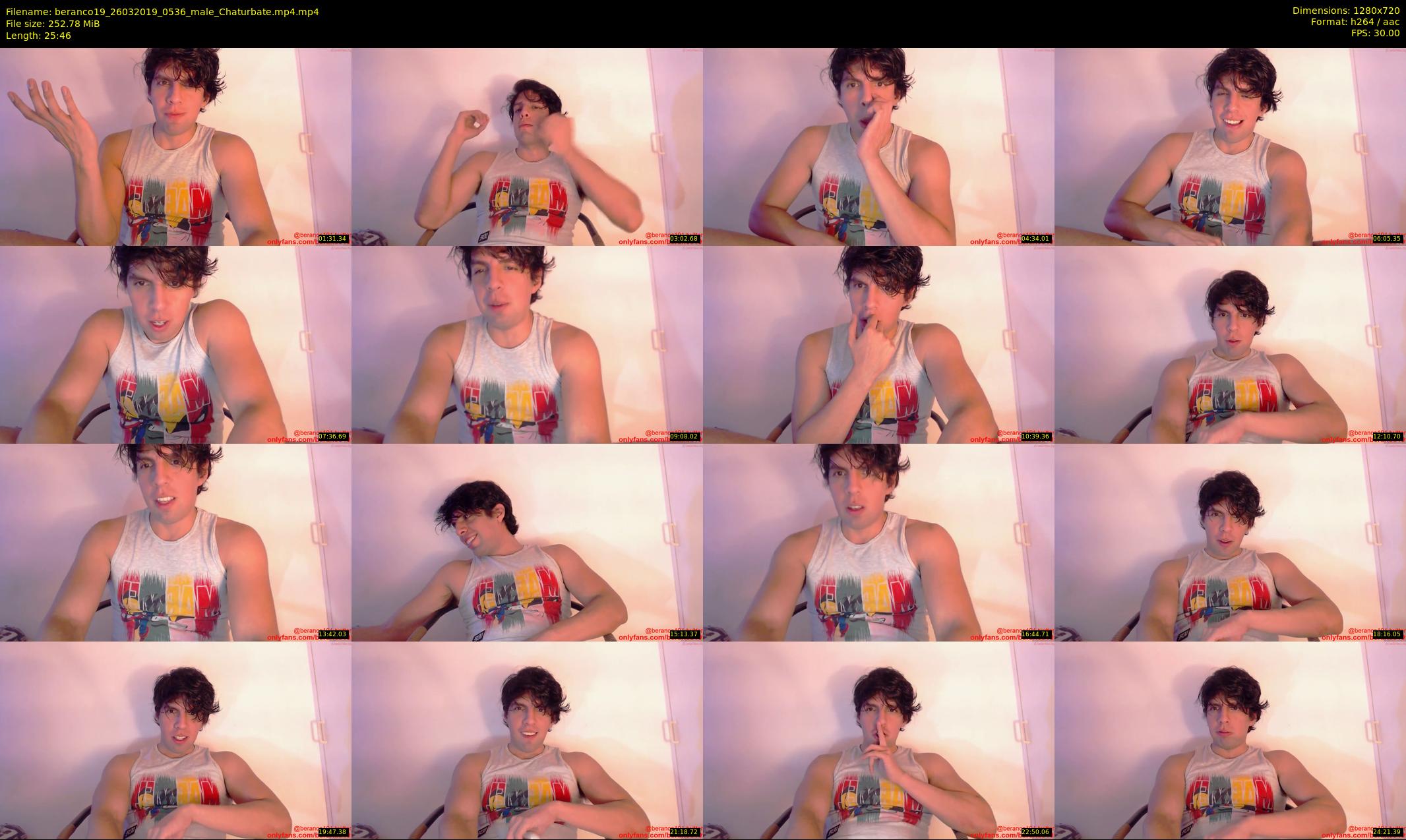 beranco19 — 26 minute Chaturbate male cam show recording, 720p, Mar 26, 2019