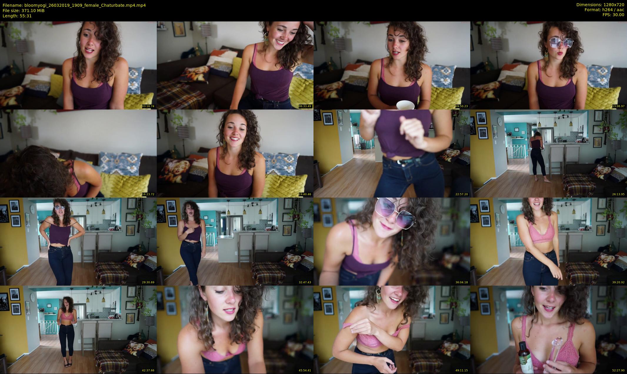 bloomyogi — 56 minute Chaturbate female cam show recording, 720p, Mar 26, 2019