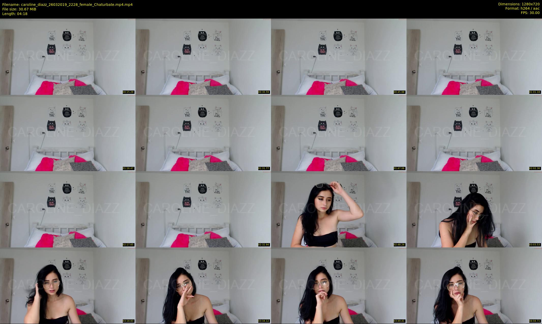 caroline_diazz — 5 minute Chaturbate female cam show recording, 720p, Mar 26, 2019