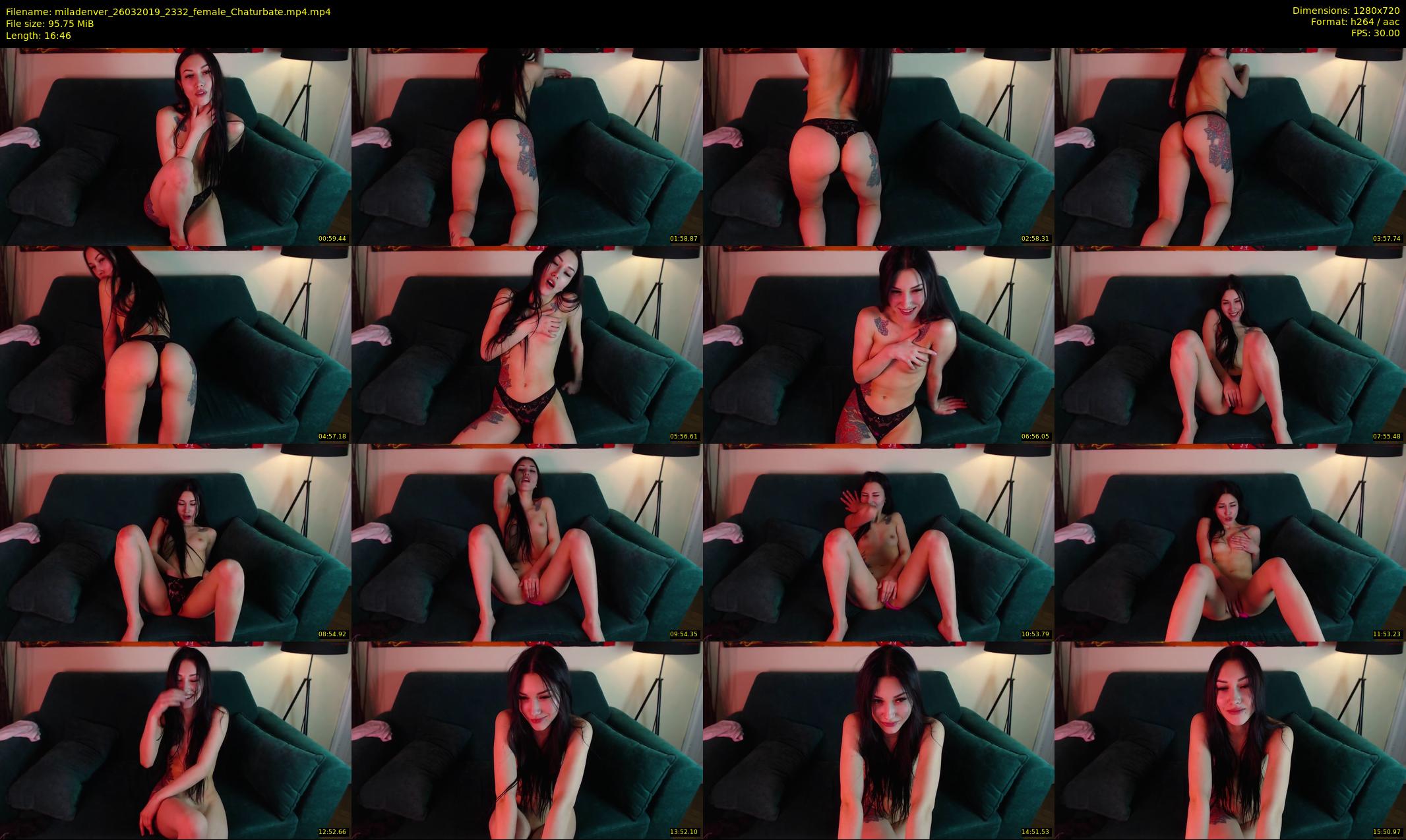 miladenver — 17 minute Chaturbate female cam show recording, 720p, Mar 26, 2019