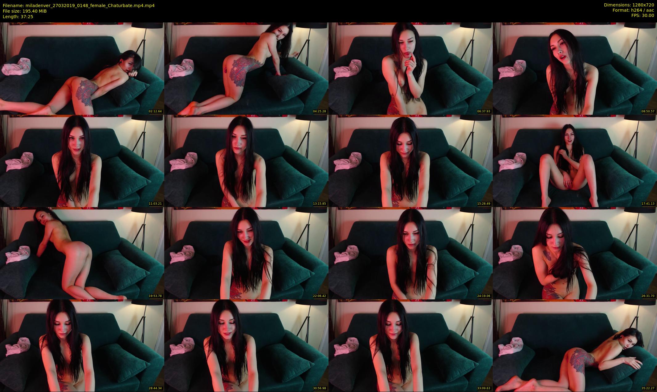 miladenver — 38 minute Chaturbate female cam show recording, 720p, Mar 27, 2019