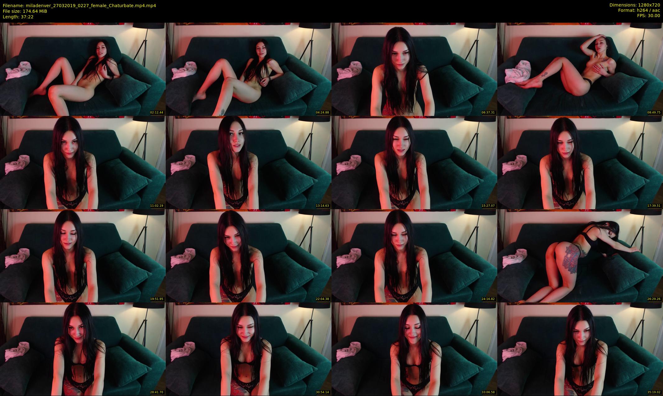 miladenver — 38 minute Chaturbate female cam show recording, 720p, Mar 27, 2019