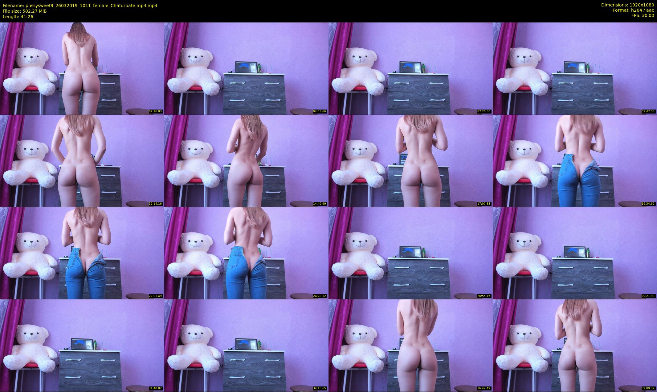 pussysweet9 — 42 minute Chaturbate female cam show recording, 1080p, Mar 26, 2019