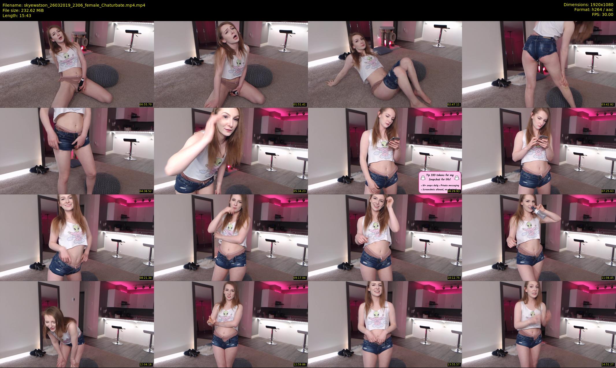 skyewatson — 16 minute Chaturbate female cam show recording, 1080p, Mar 26, 2019
