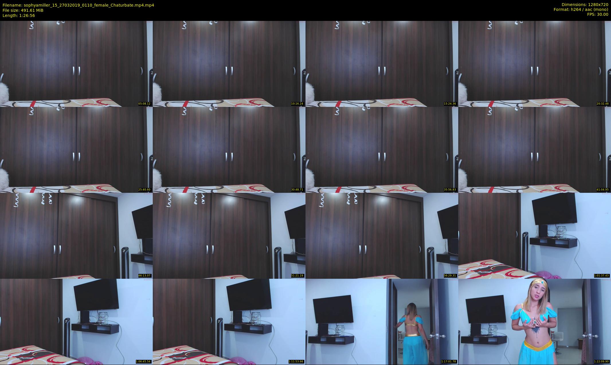 sophyamiller_15 — 87 minute Chaturbate female cam show recording, 720p, Mar 27, 2019