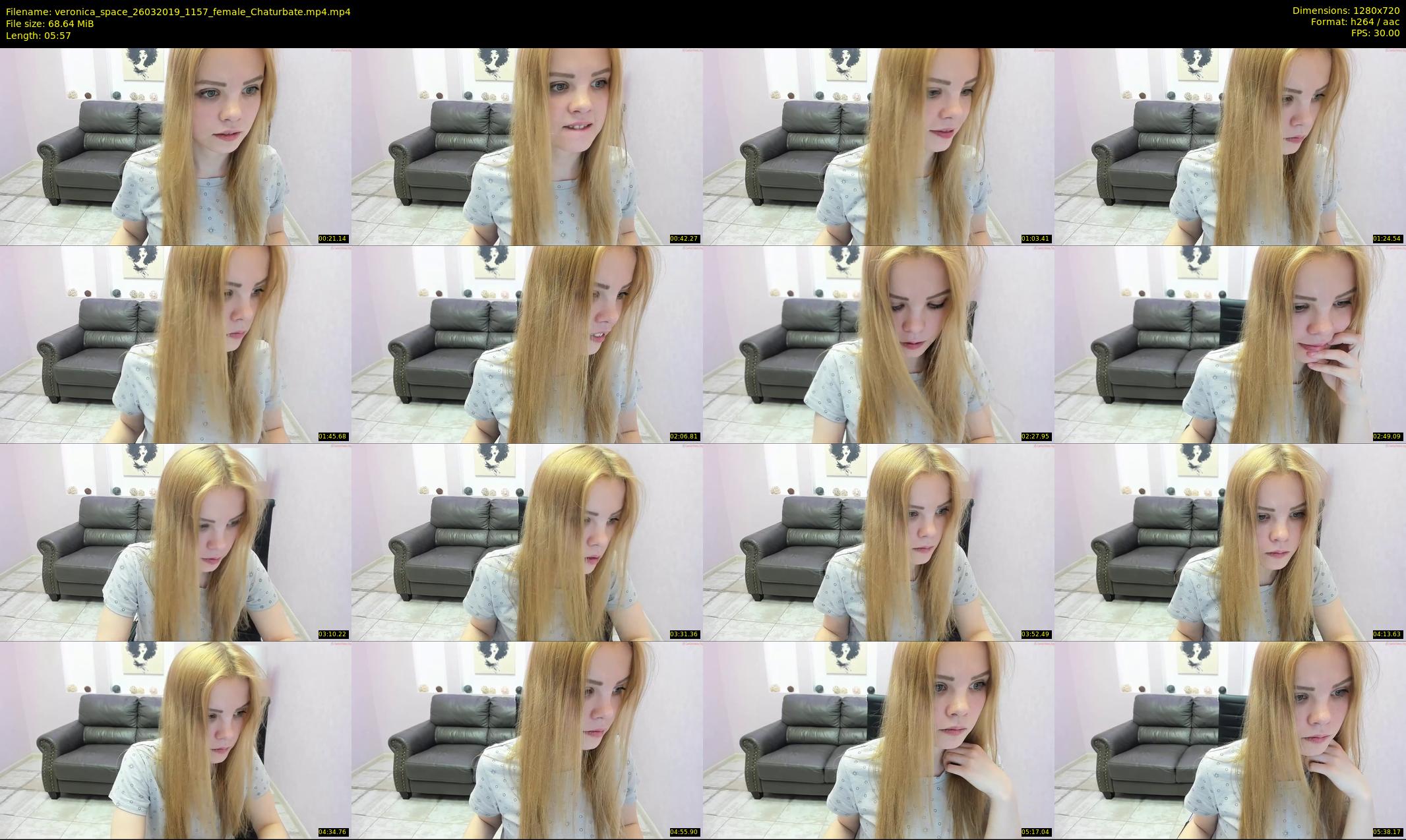 veronica_space — 6 minute Chaturbate female cam show recording, 720p, Mar 26, 2019