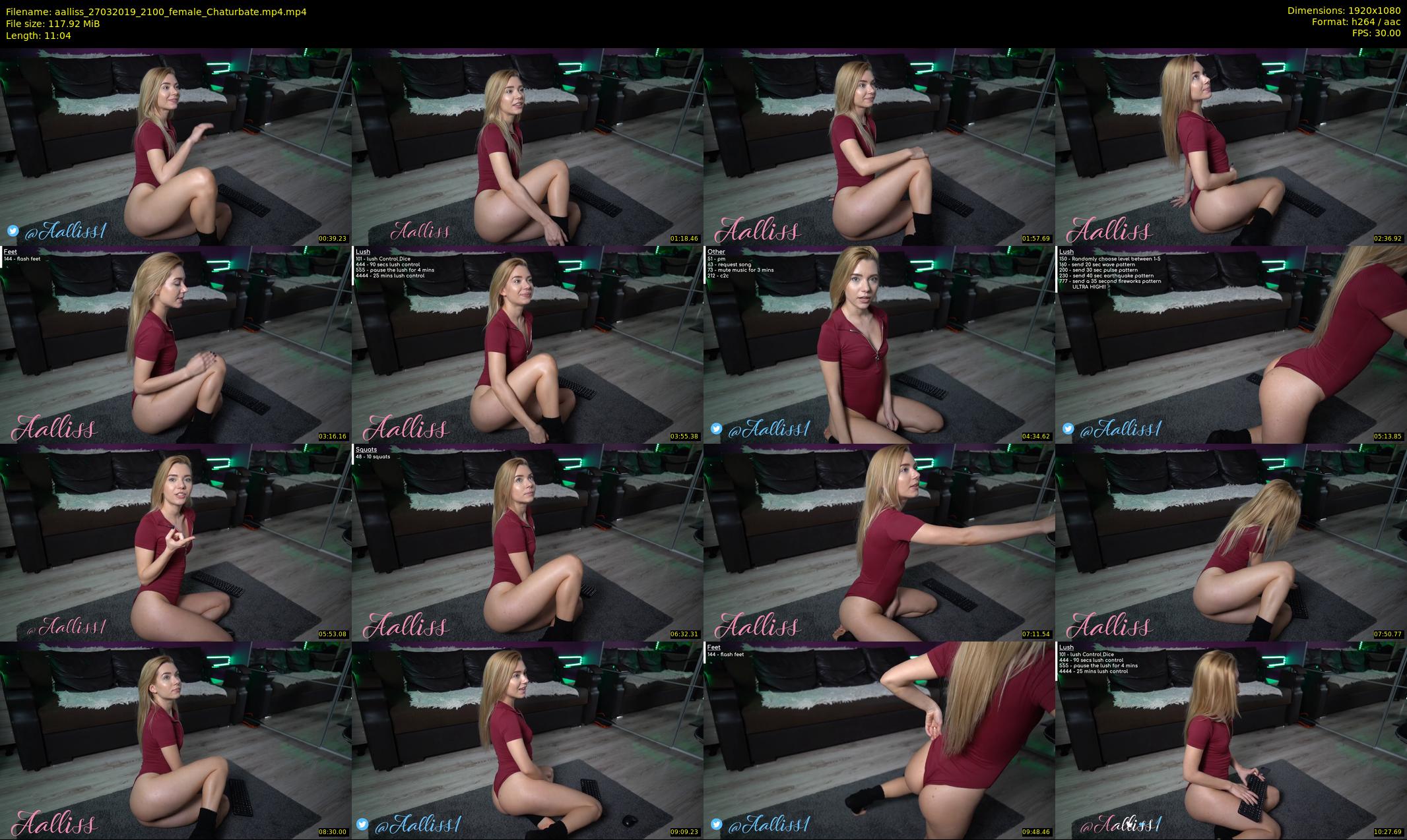 aalliss — 12 minute Chaturbate female cam show recording, 1080p, Mar 27, 2019