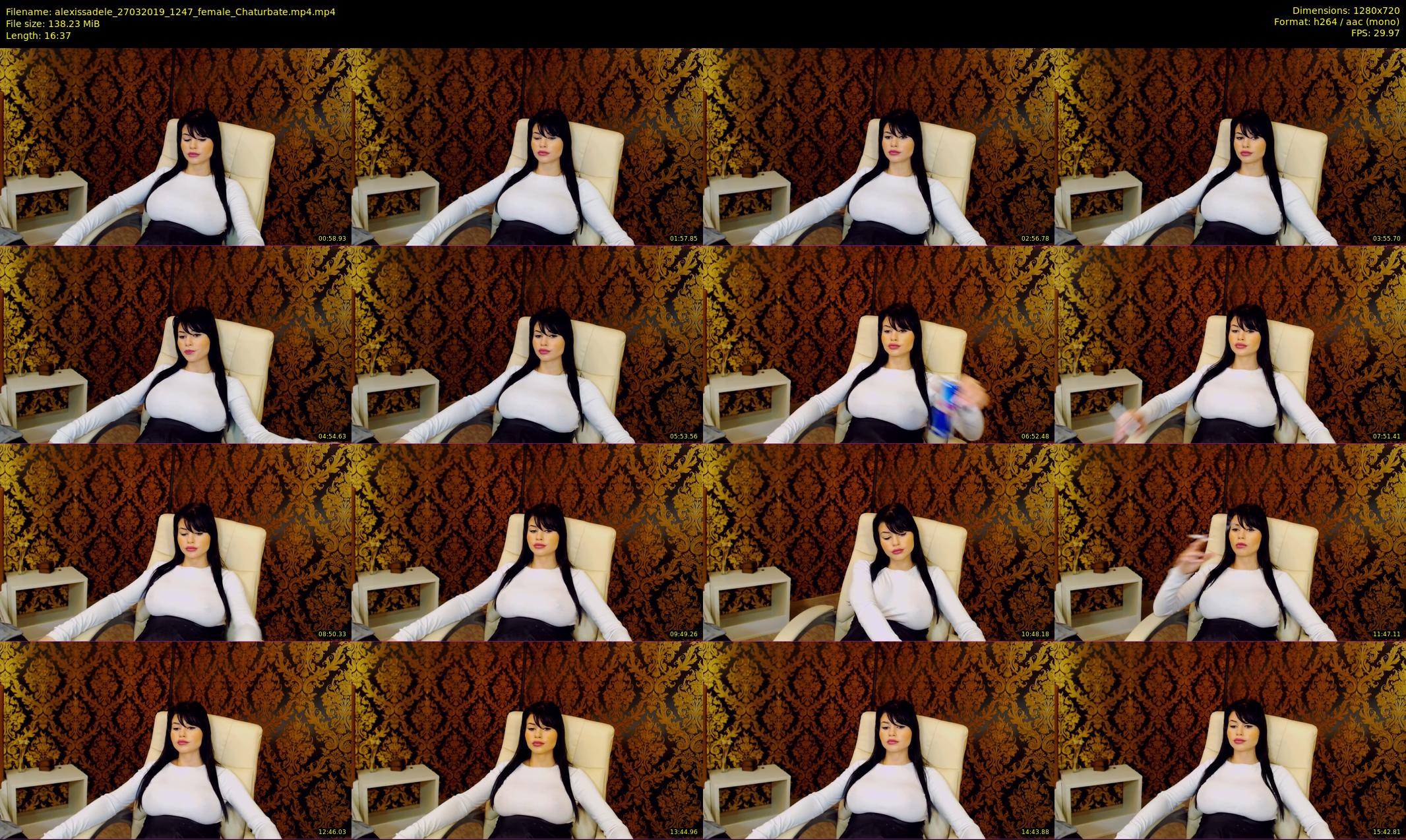 alexissadele — 17 minute Chaturbate female cam show recording, 720p, Mar 27, 2019