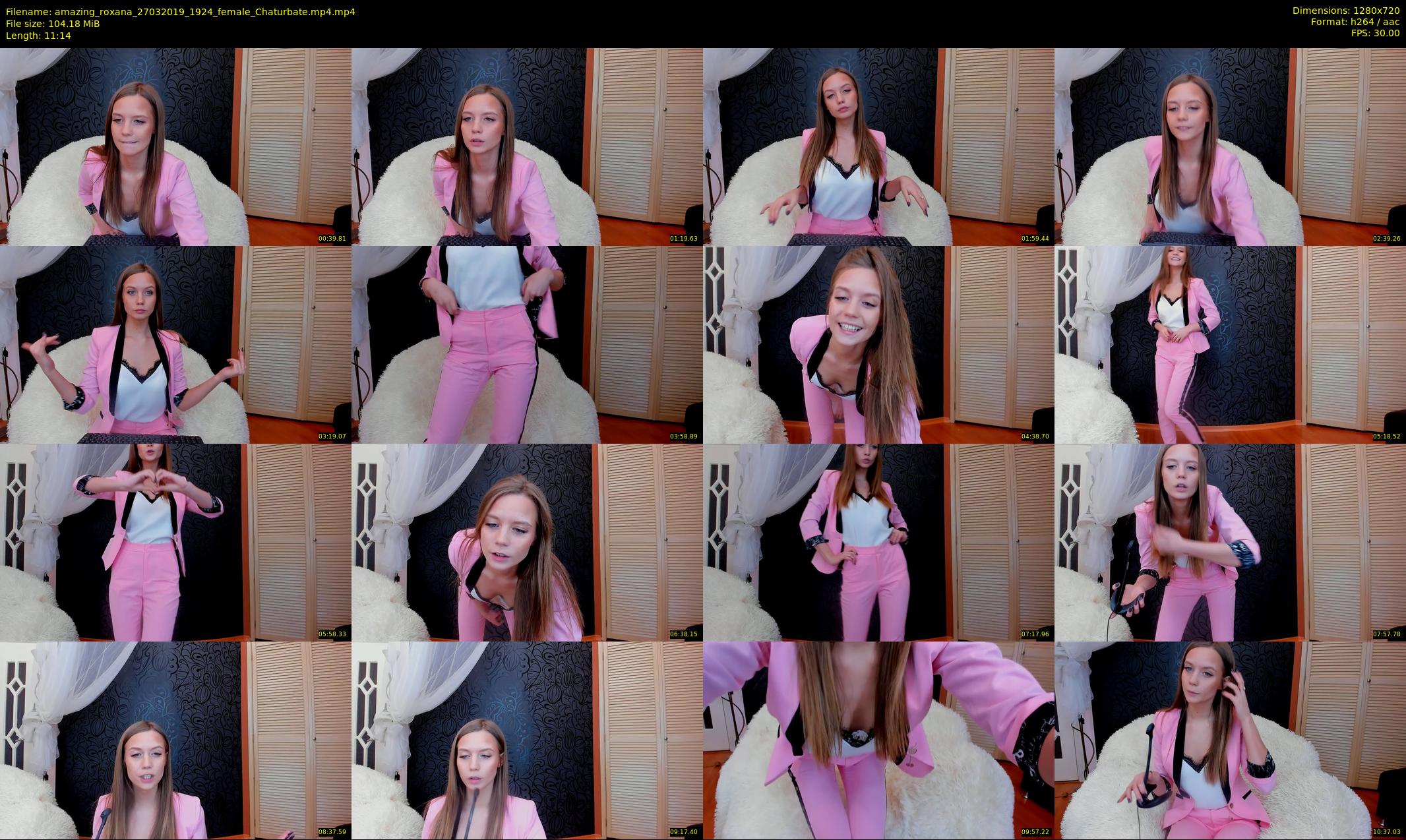 amazing_roxana — 12 minute Chaturbate female cam show recording, 720p, Mar 27, 2019