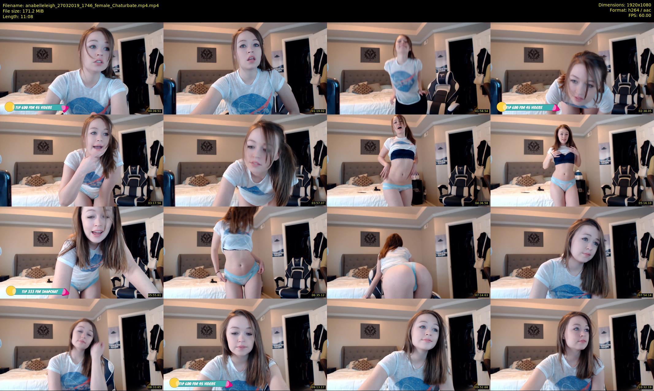 anabelleleigh — 12 minute Chaturbate female cam show recording, 1080p, Mar 27, 2019