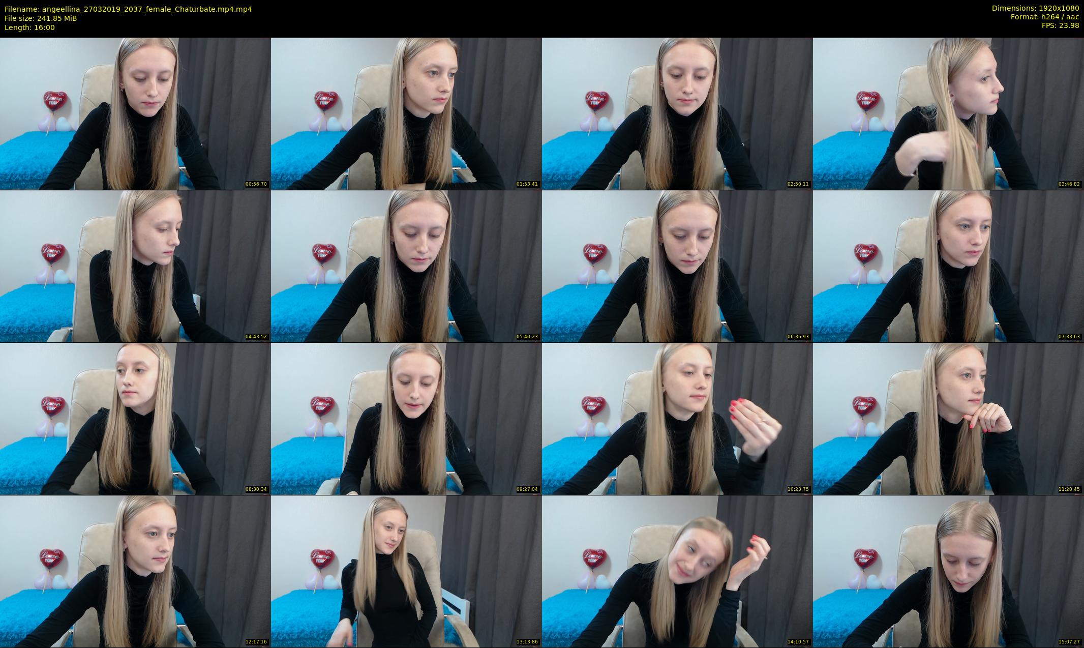 angeellina — 16 minute Chaturbate female cam show recording, 1080p, Mar 27, 2019