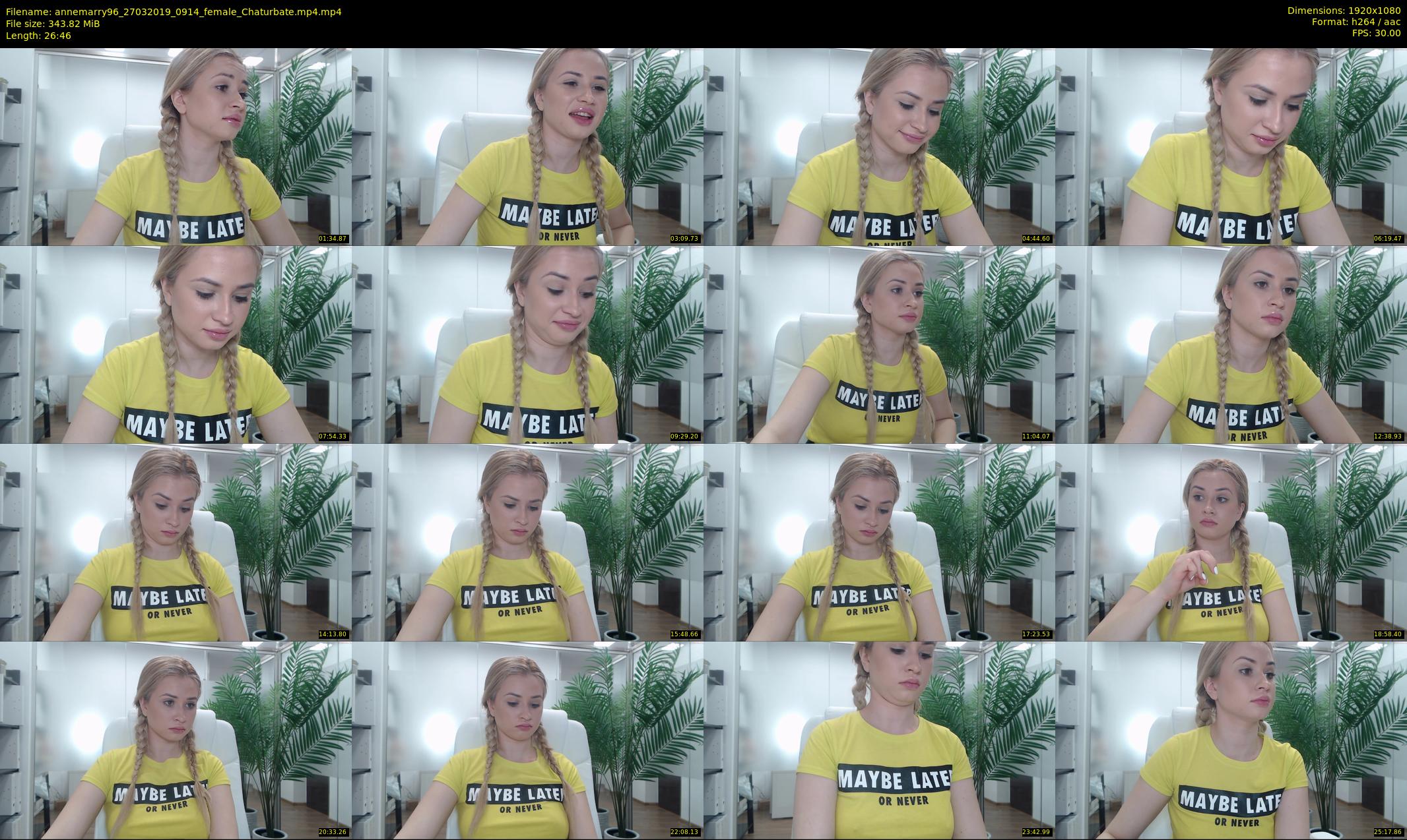 annemarry96 — 27 minute Chaturbate female cam show recording, 1080p, Mar 27, 2019