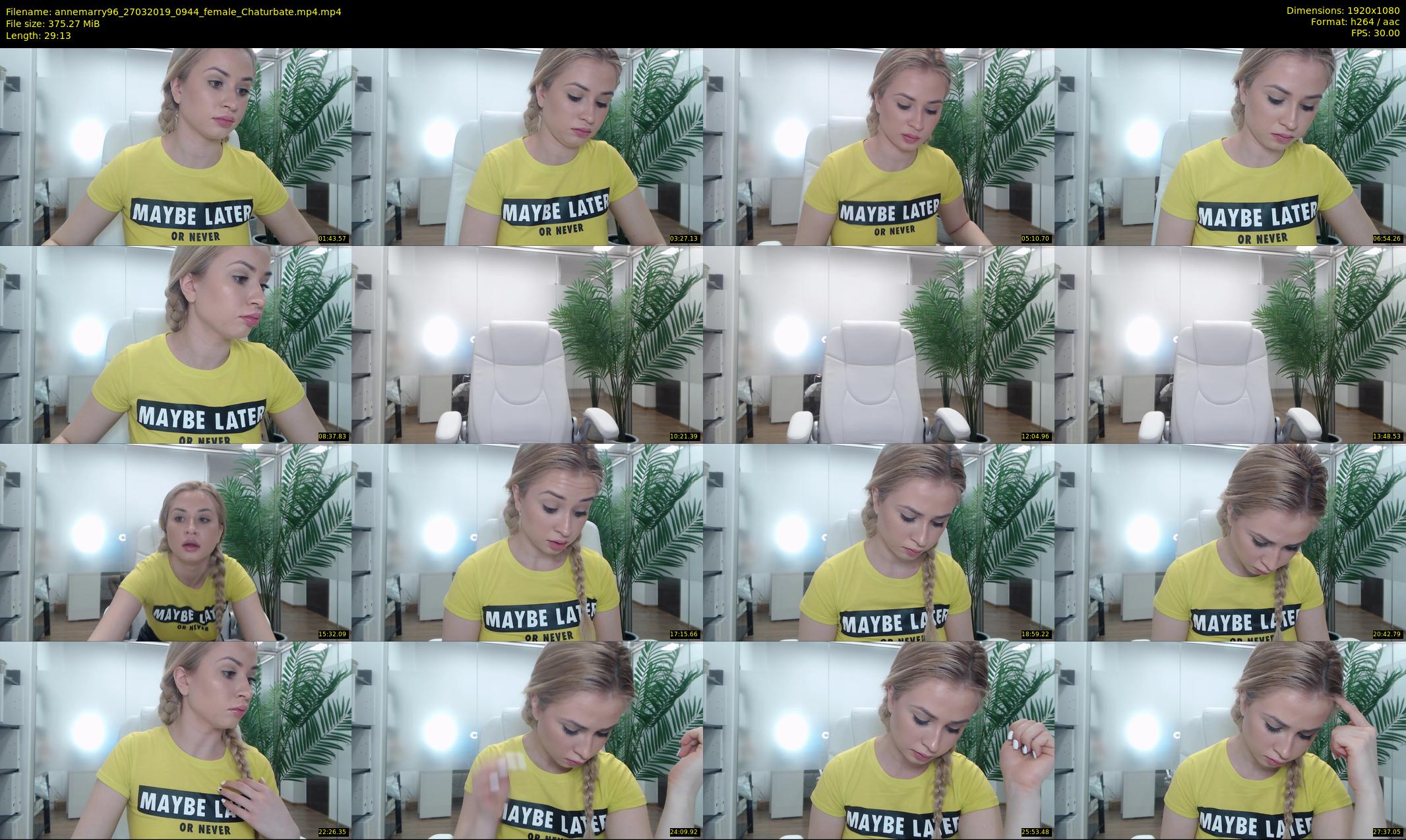 annemarry96 — 30 minute Chaturbate female cam show recording, 1080p, Mar 27, 2019