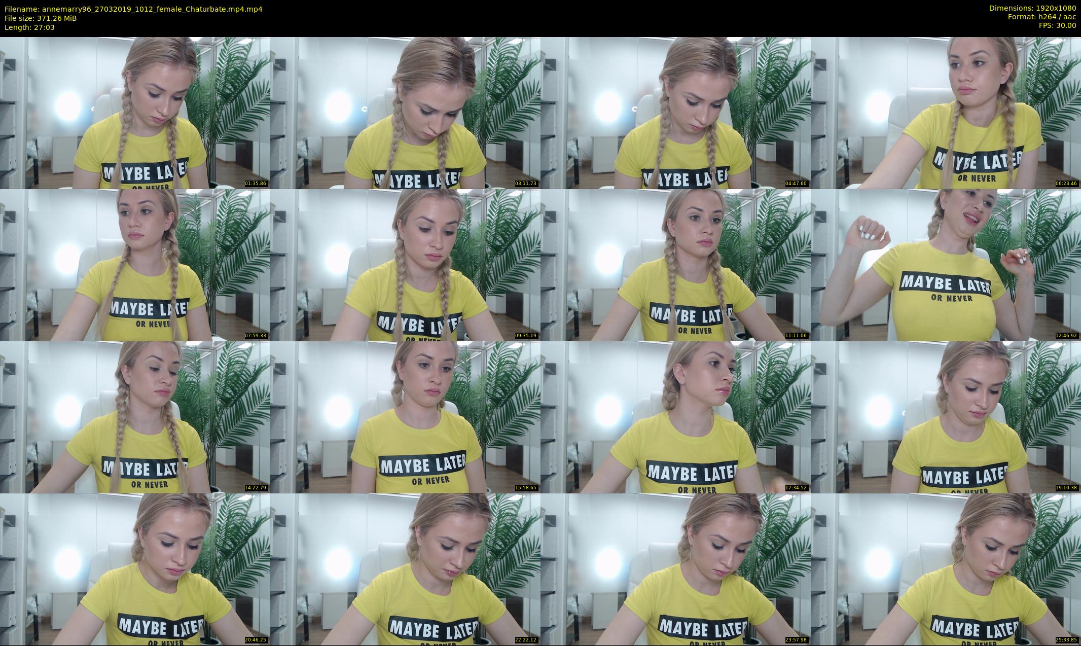annemarry96 — 28 minute Chaturbate female cam show recording, 1080p, Mar 27, 2019