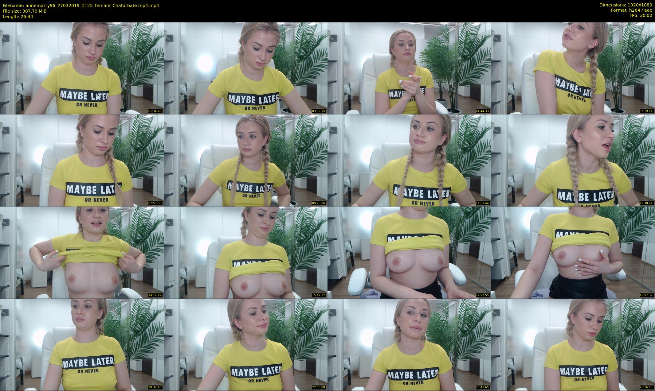 annemarry96 — 27 minute Chaturbate female cam show recording, 1080p, Mar 27, 2019