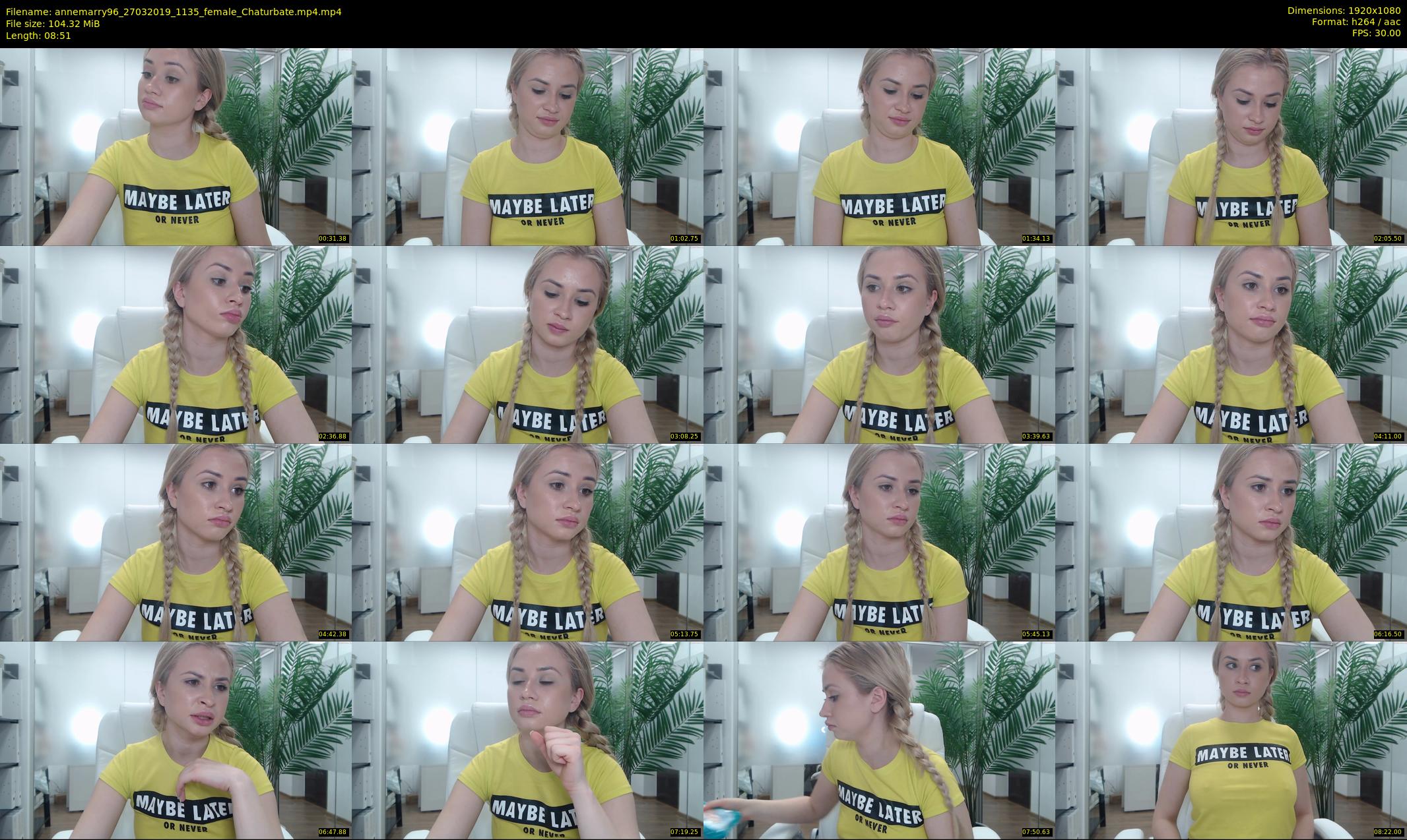 annemarry96 — 9 minute Chaturbate female cam show recording, 1080p, Mar 27, 2019