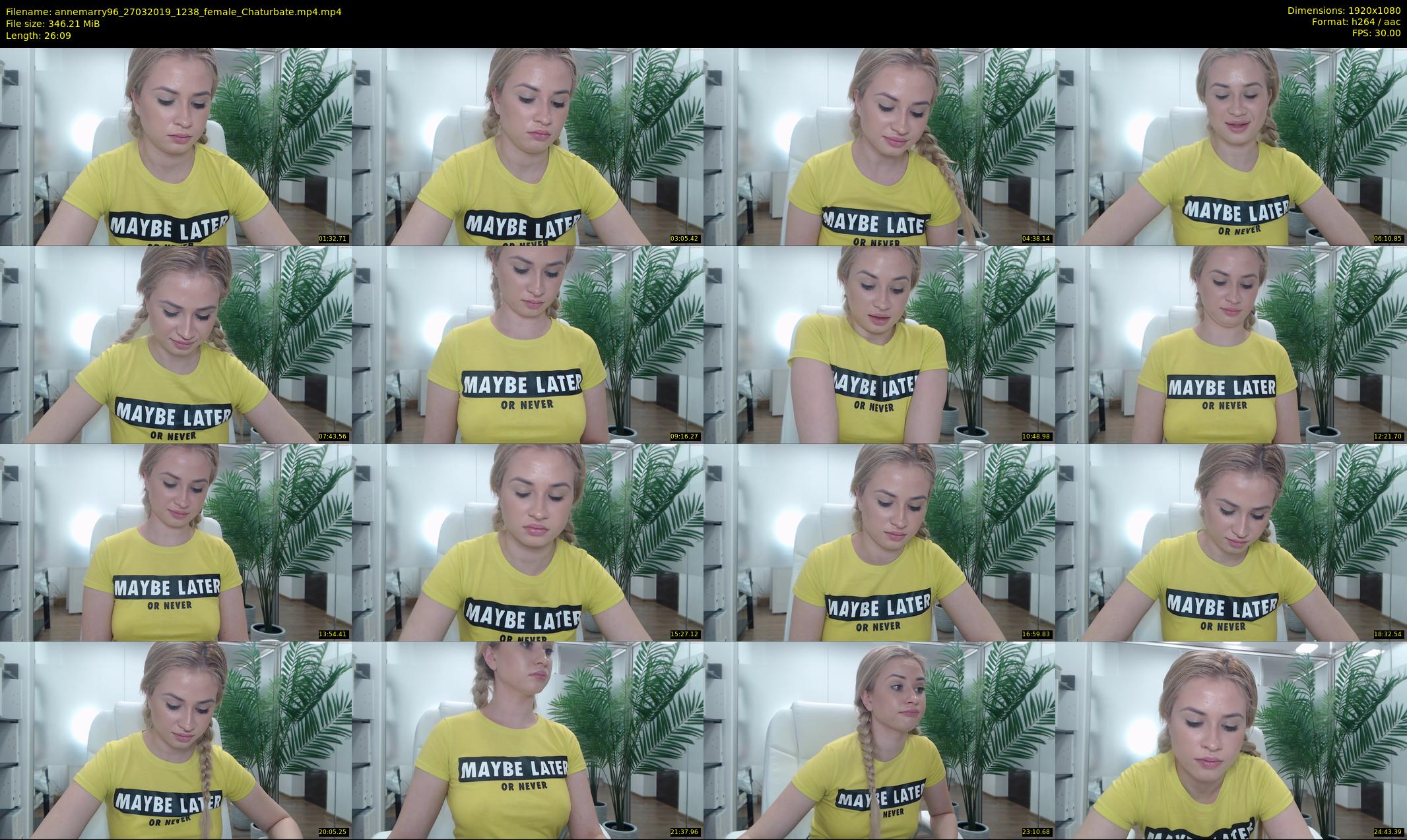 annemarry96 — 27 minute Chaturbate female cam show recording, 1080p, Mar 27, 2019