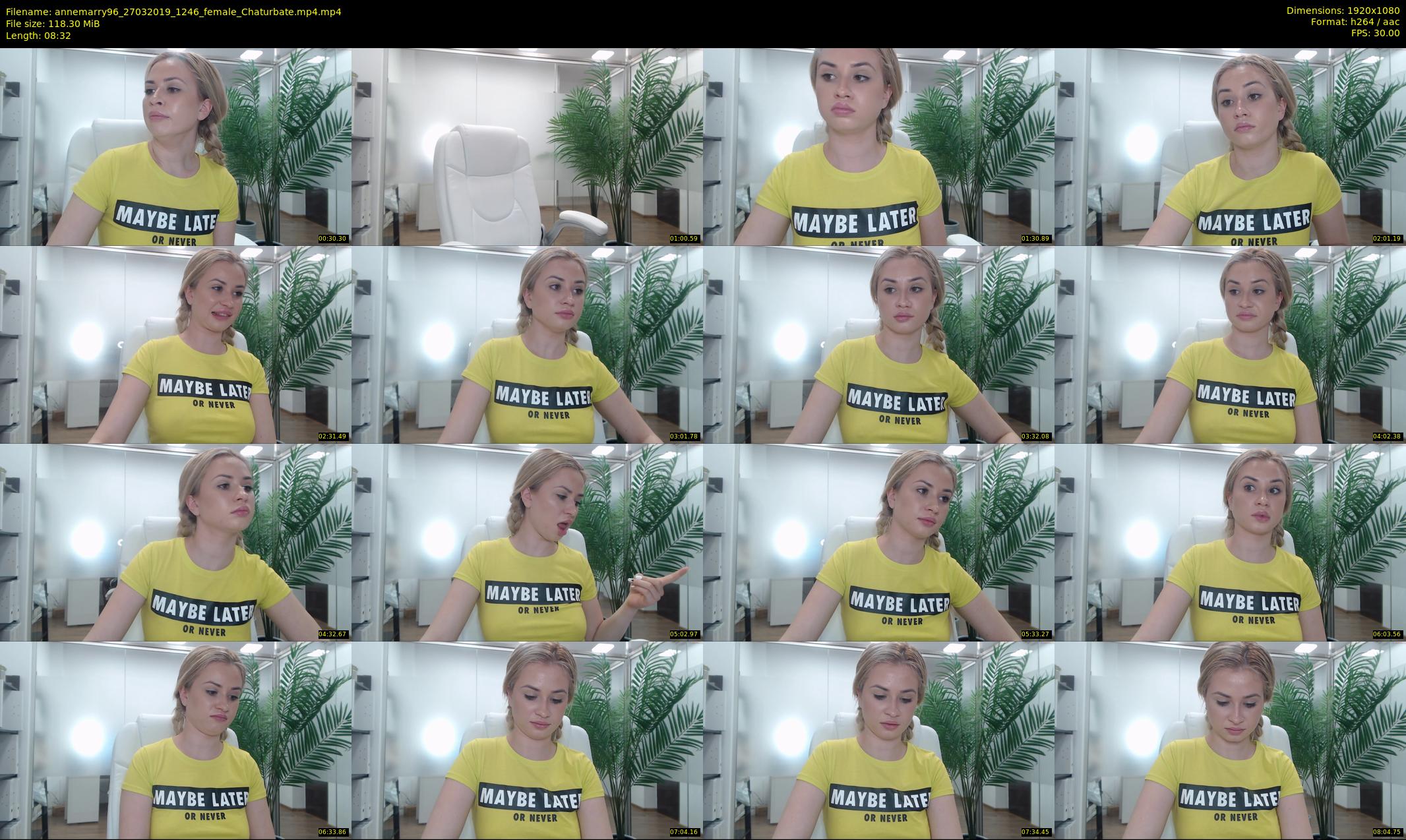 annemarry96 — 9 minute Chaturbate female cam show recording, 1080p, Mar 27, 2019