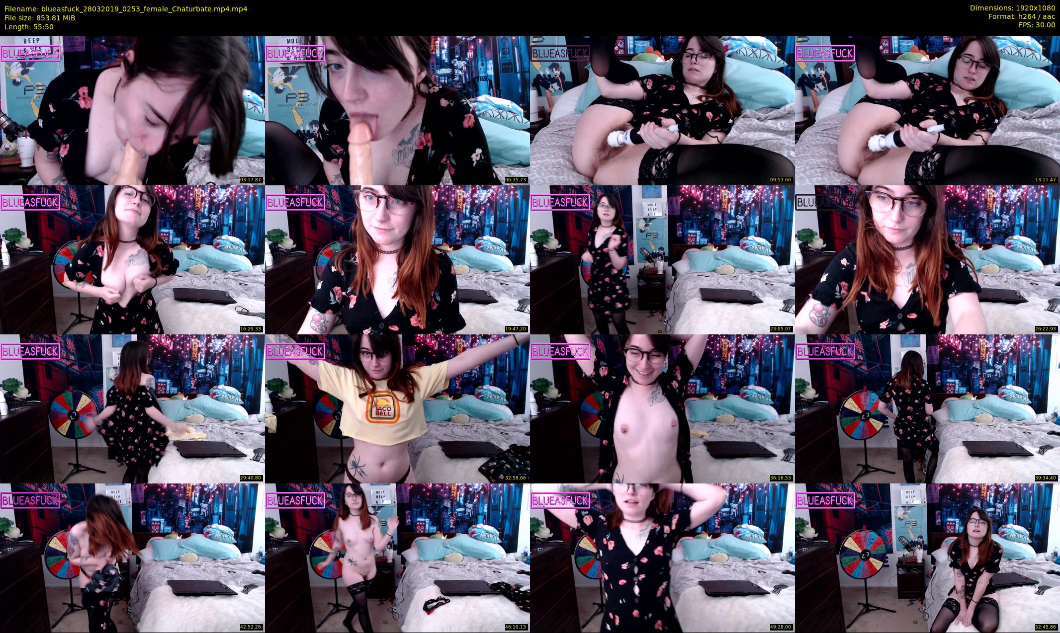 blueasfuck — 56 minute Chaturbate female cam show recording, 1080p, Mar 28, 2019