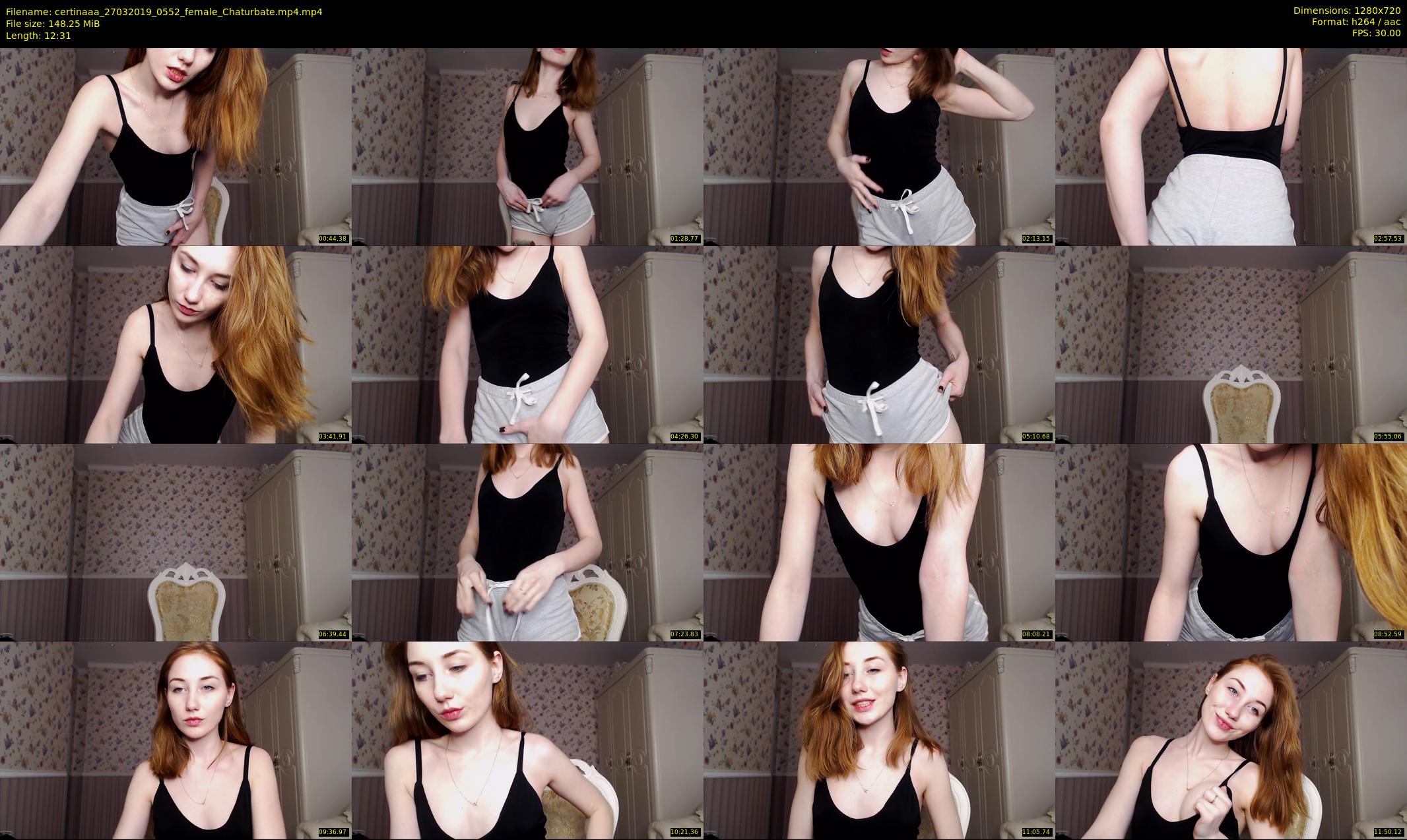 certinaaa — 13 minute Chaturbate female cam show recording, 720p, Mar 27, 2019