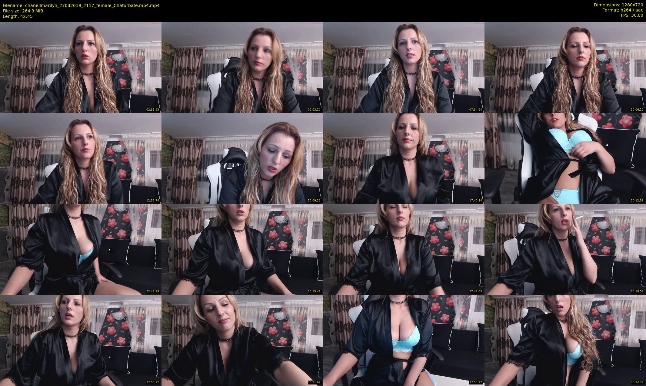 chanellmarilyn — 43 minute Chaturbate female cam show recording, 720p, Mar 27, 2019