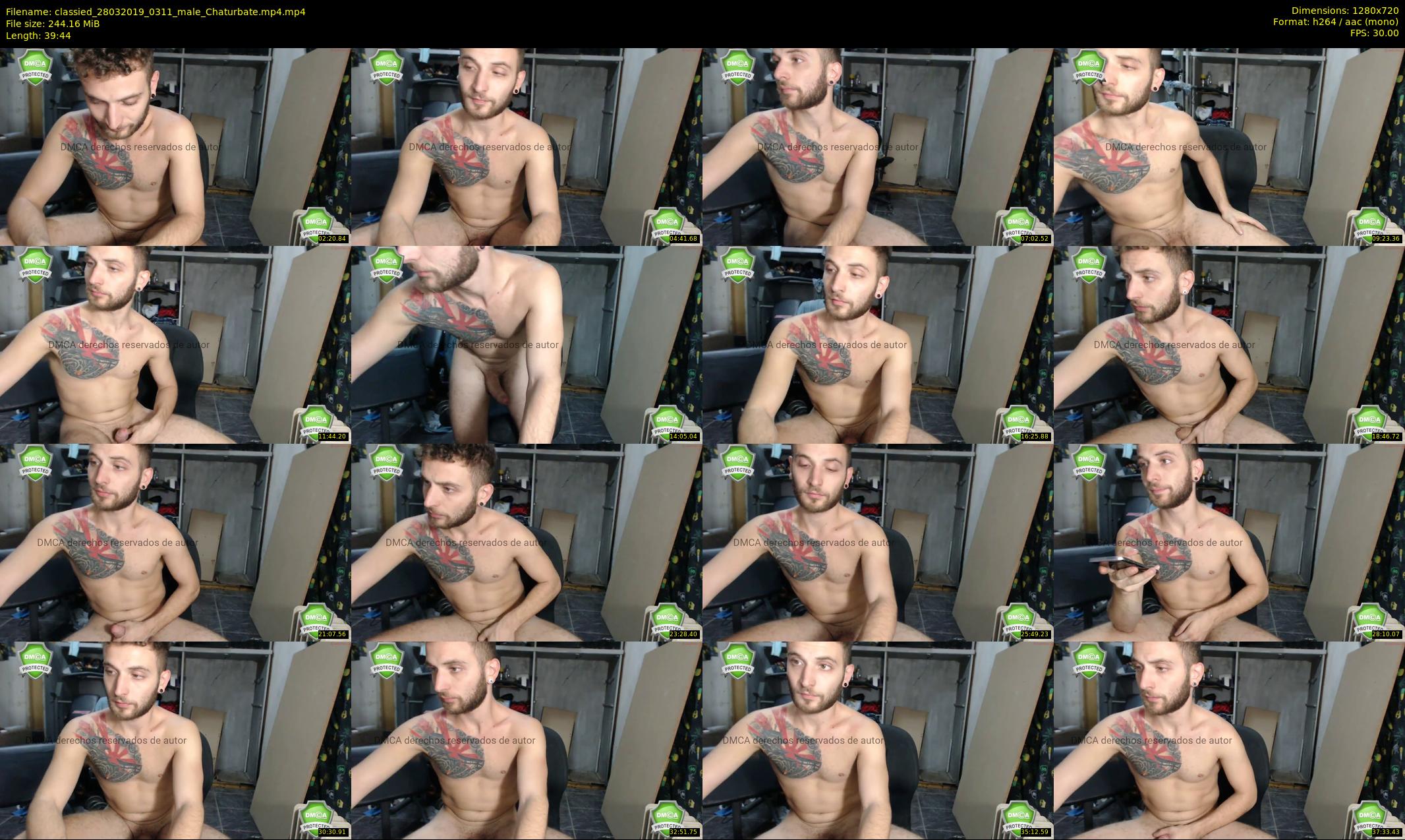 classied — 40 minute Chaturbate male cam show recording, 720p, Mar 28, 2019