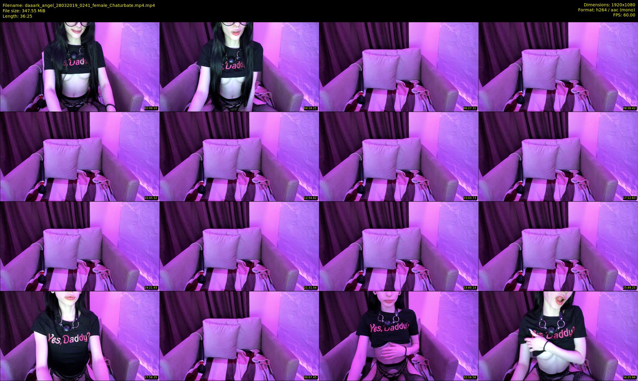 daaark_angel — 37 minute Chaturbate female cam show recording, 1080p, Mar 28, 2019