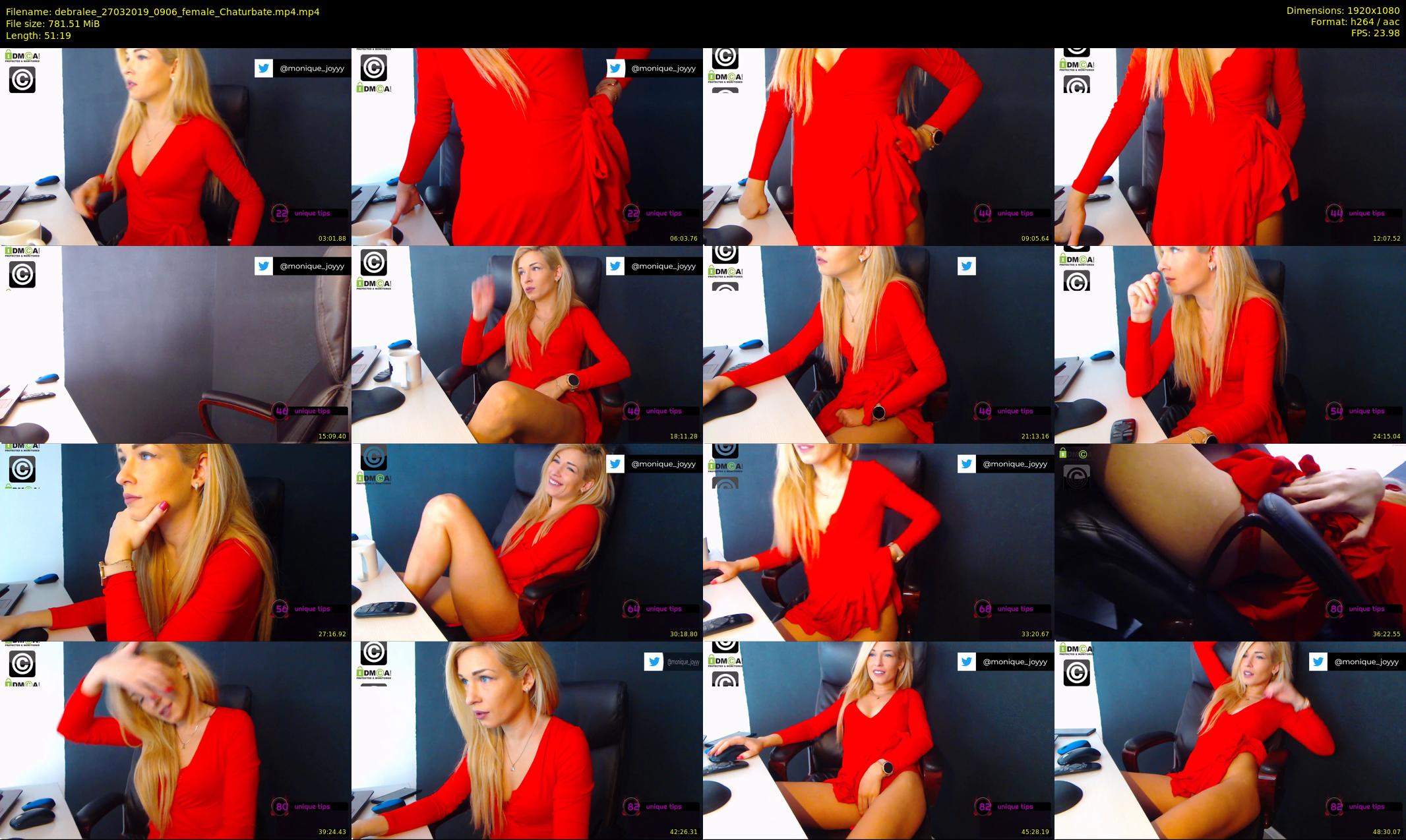 debralee — 52 minute Chaturbate female cam show recording, 1080p, Mar 27, 2019