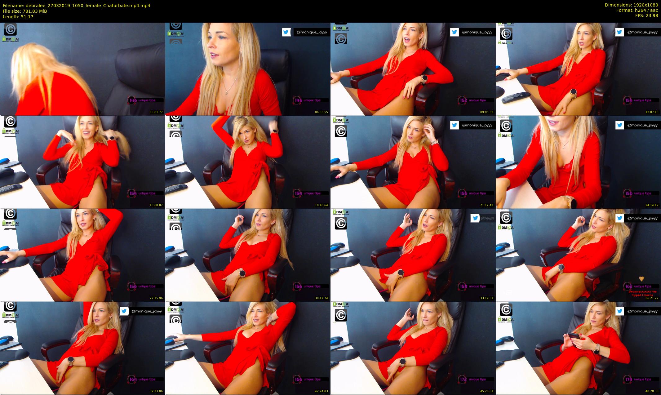 debralee — 52 minute Chaturbate female cam show recording, 1080p, Mar 27, 2019