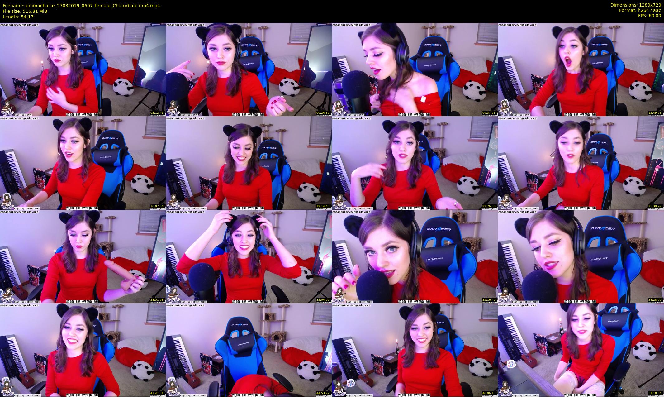 emmachoice — 55 minute Chaturbate female cam show recording, 720p, Mar 27, 2019