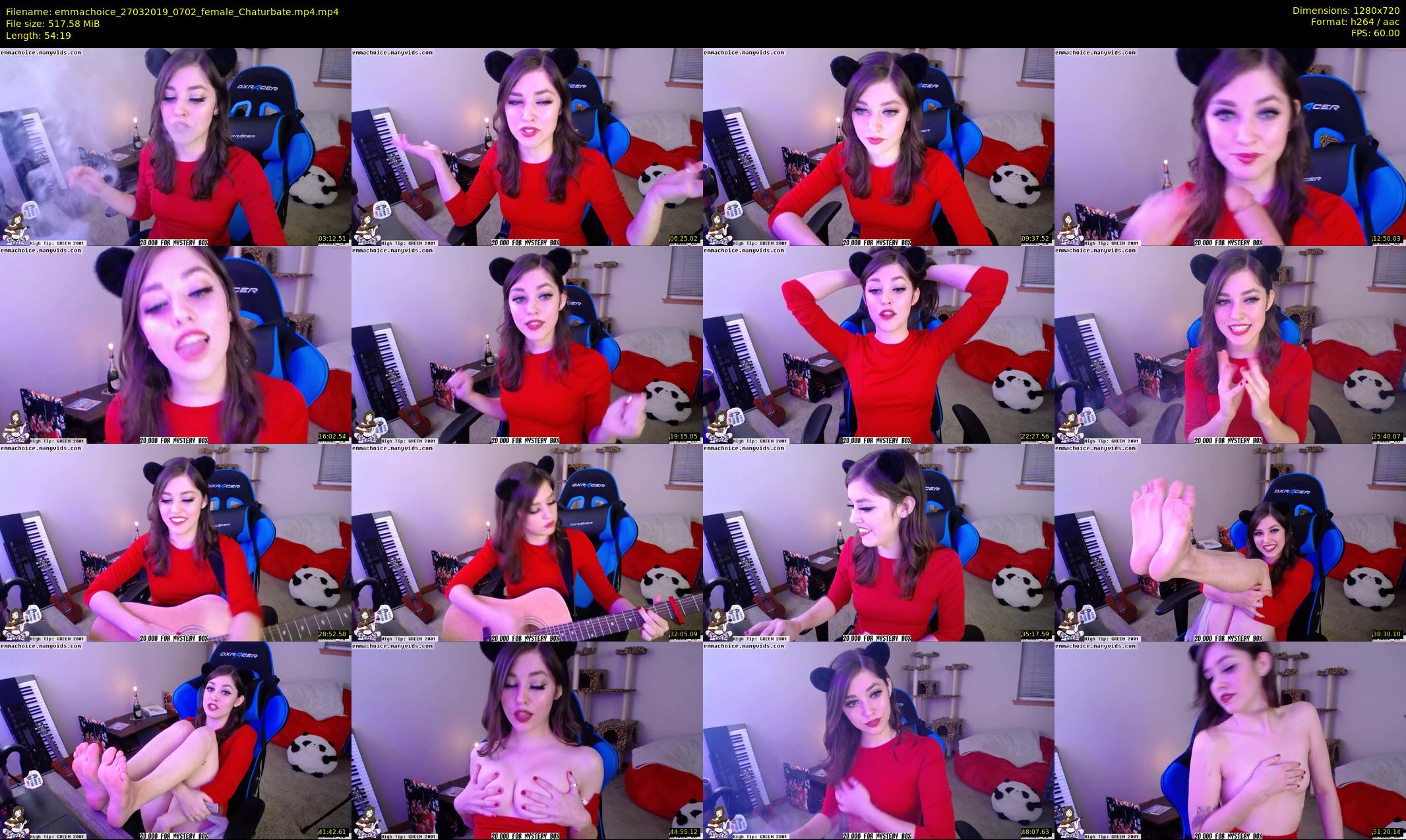 emmachoice — 55 minute Chaturbate female cam show recording, 720p, Mar 27, 2019