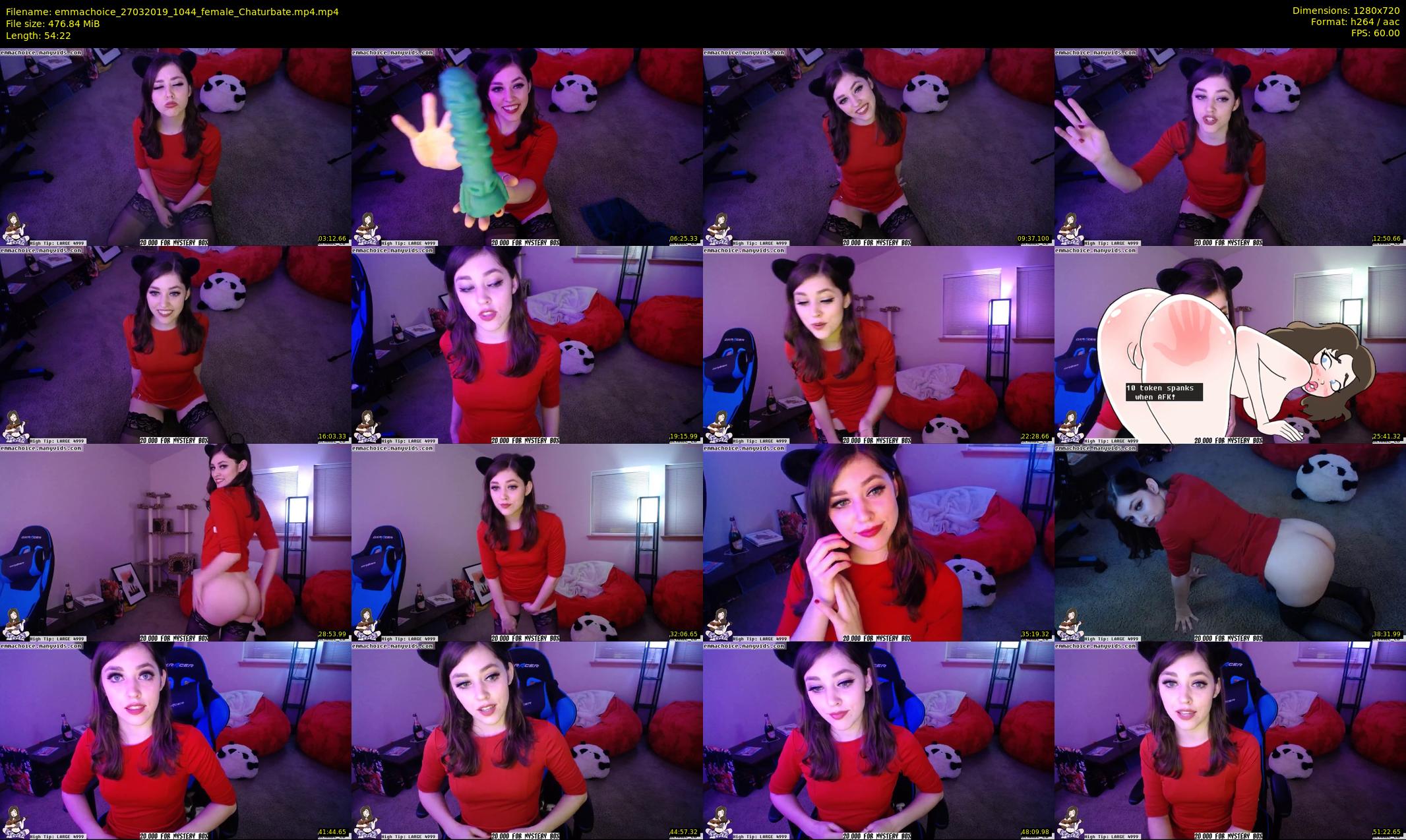emmachoice — 55 minute Chaturbate female cam show recording, 720p, Mar 27, 2019