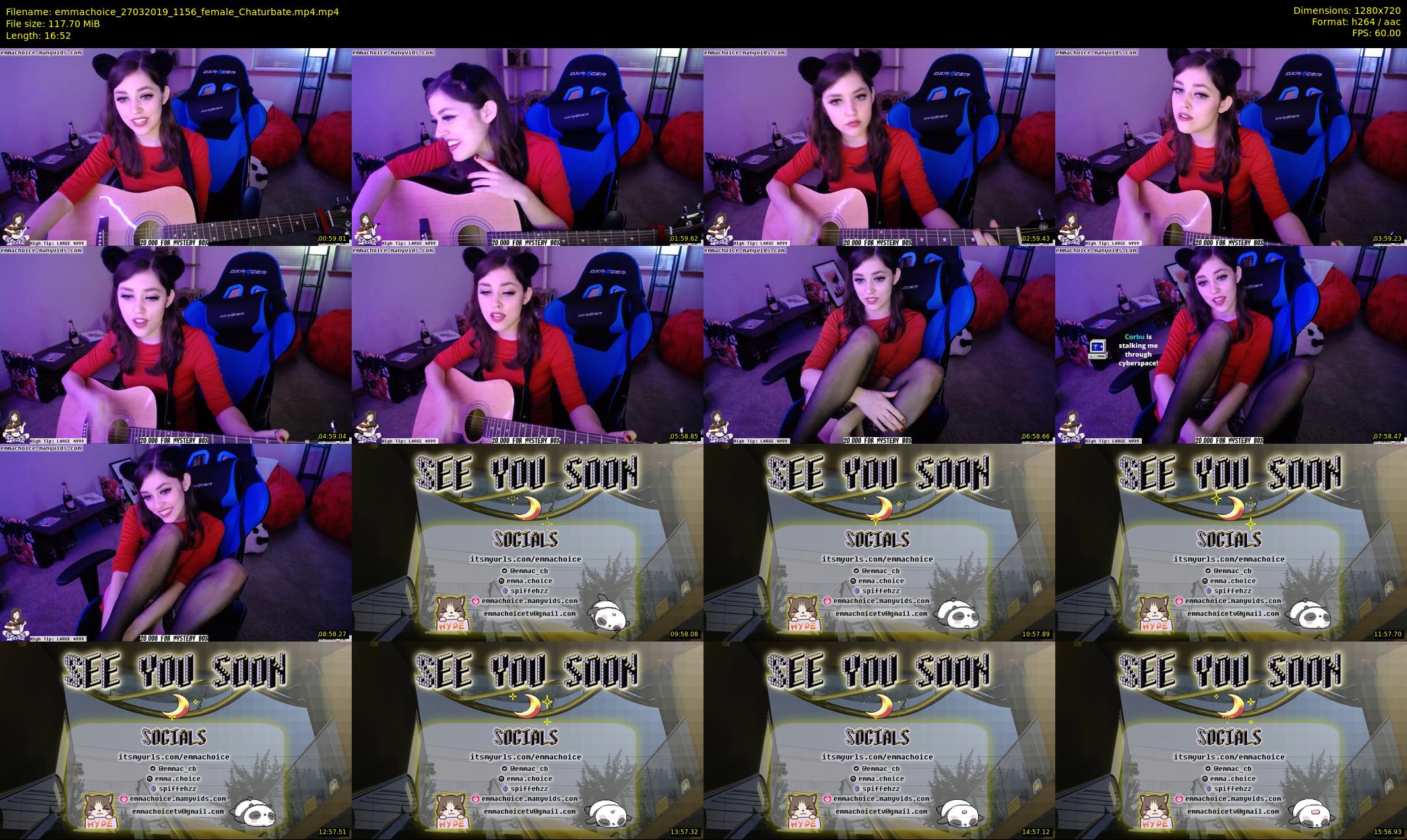emmachoice — 17 minute Chaturbate female cam show recording, 720p, Mar 27, 2019