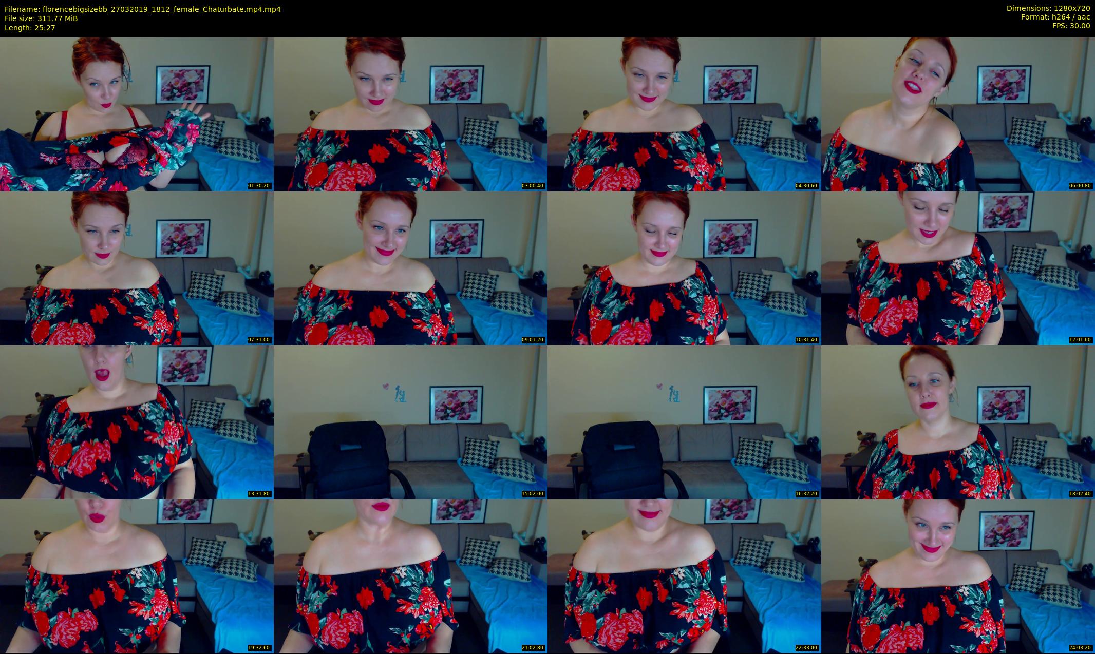 florencebigsizebb — 26 minute Chaturbate female cam show recording, 720p, Mar 27, 2019