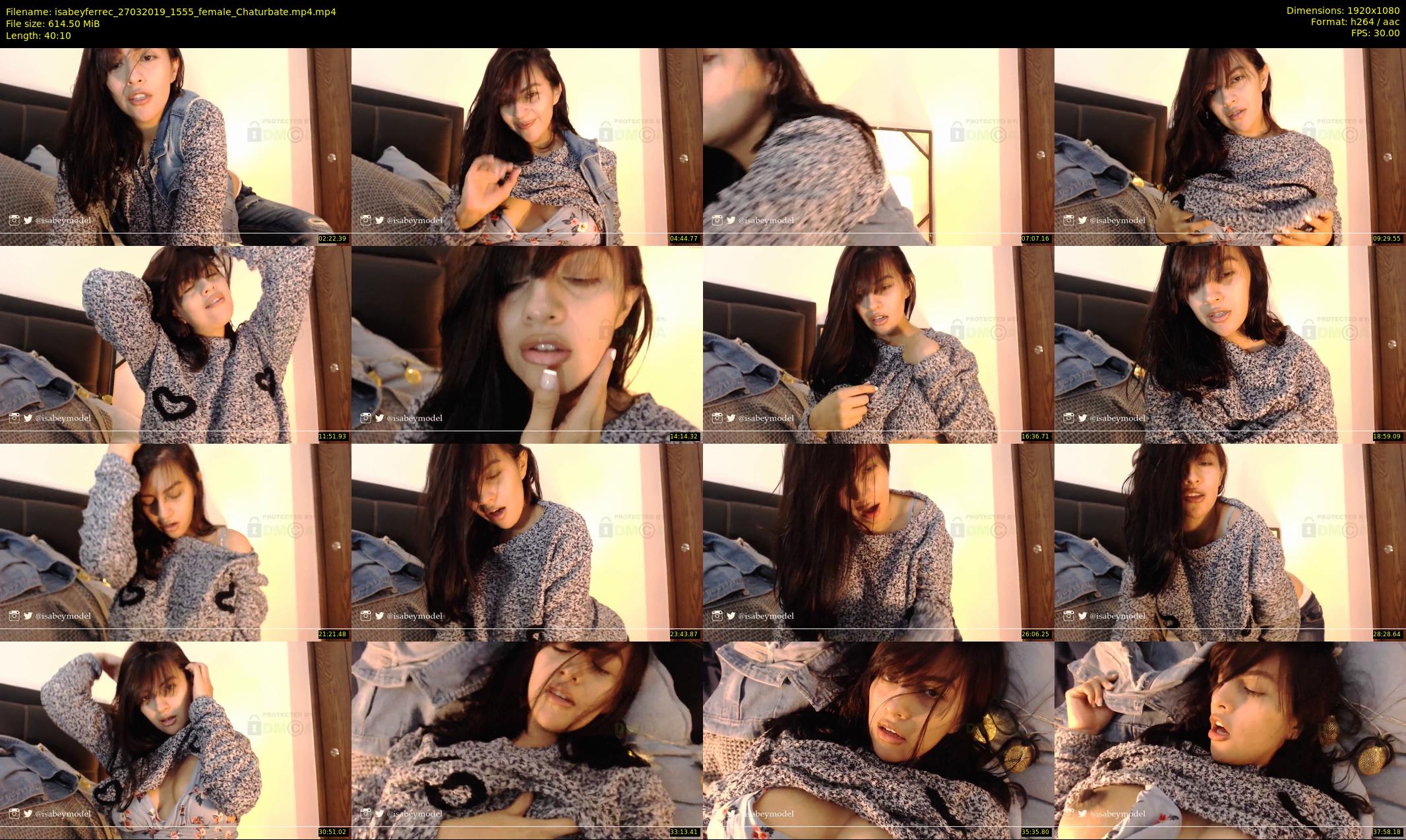 isabeyferrec — 41 minute Chaturbate female cam show recording, 1080p, Mar 27, 2019