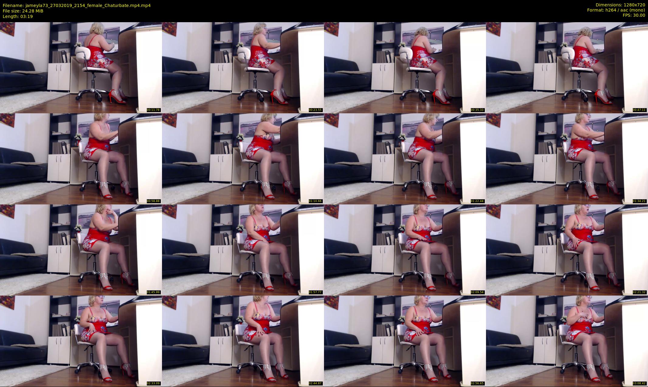 jameyla73 — 4 minute Chaturbate female cam show recording, 720p, Mar 27, 2019