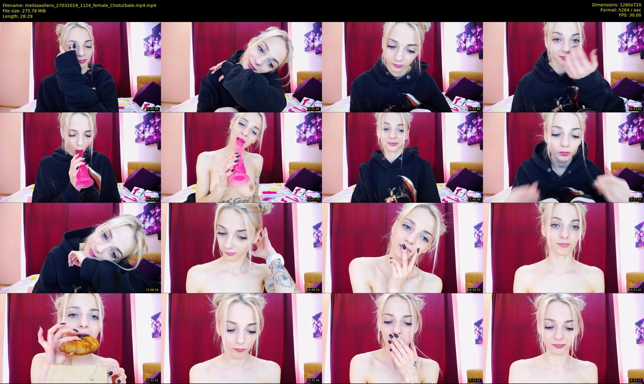melissaallens — 29 minute Chaturbate female cam show recording, 720p, Mar 27, 2019