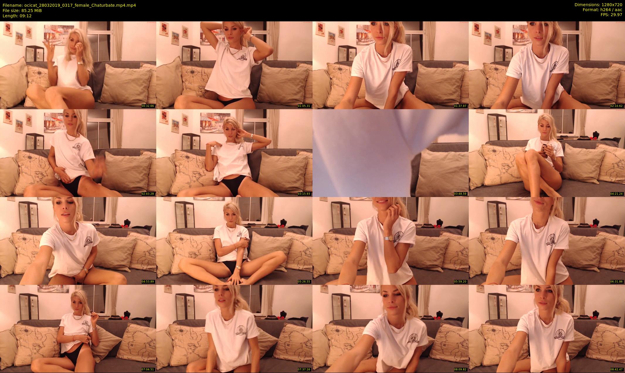 ocicat — 10 minute Chaturbate female cam show recording, 720p, Mar 28, 2019