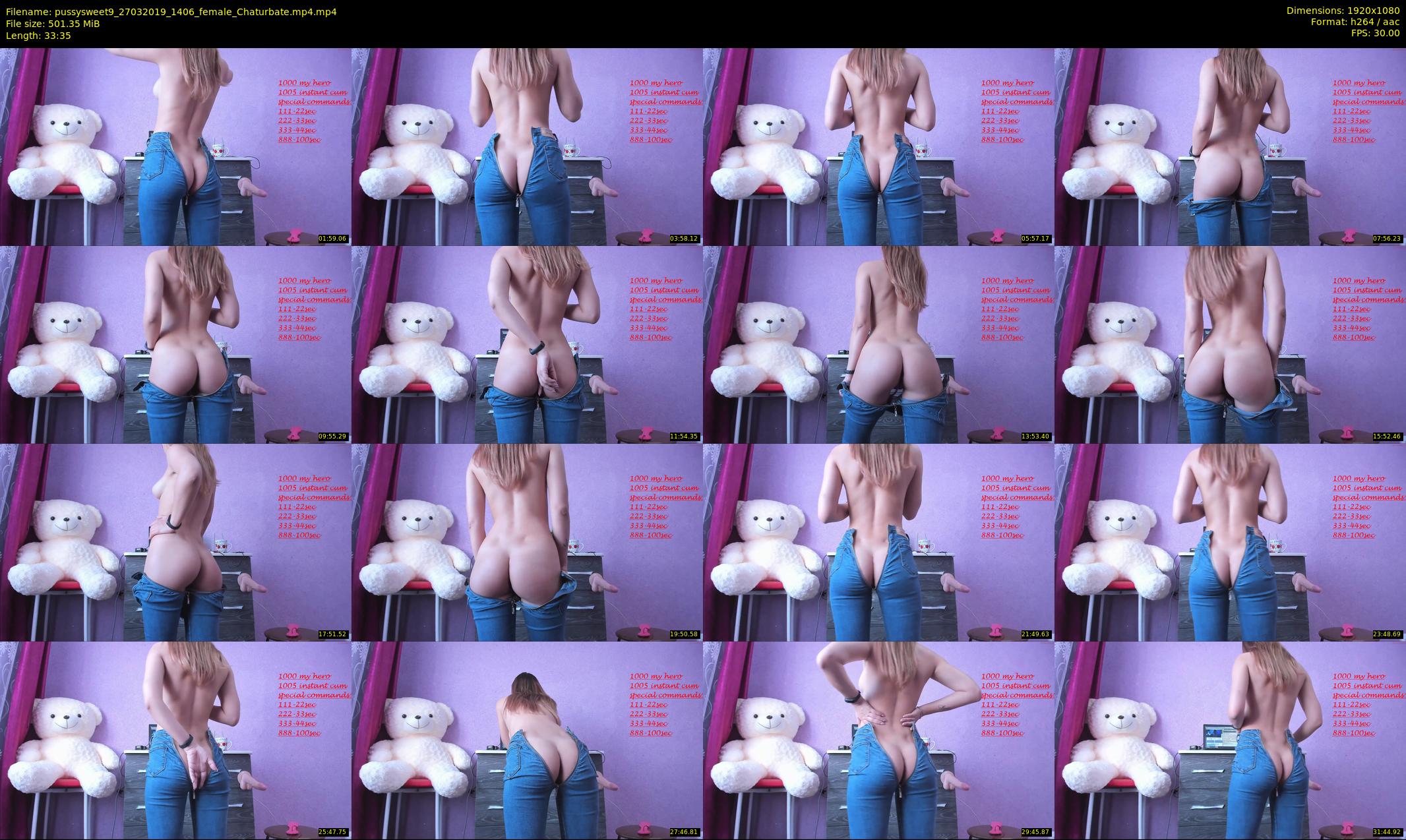 pussysweet9 — 34 minute Chaturbate female cam show recording, 1080p, Mar 27, 2019