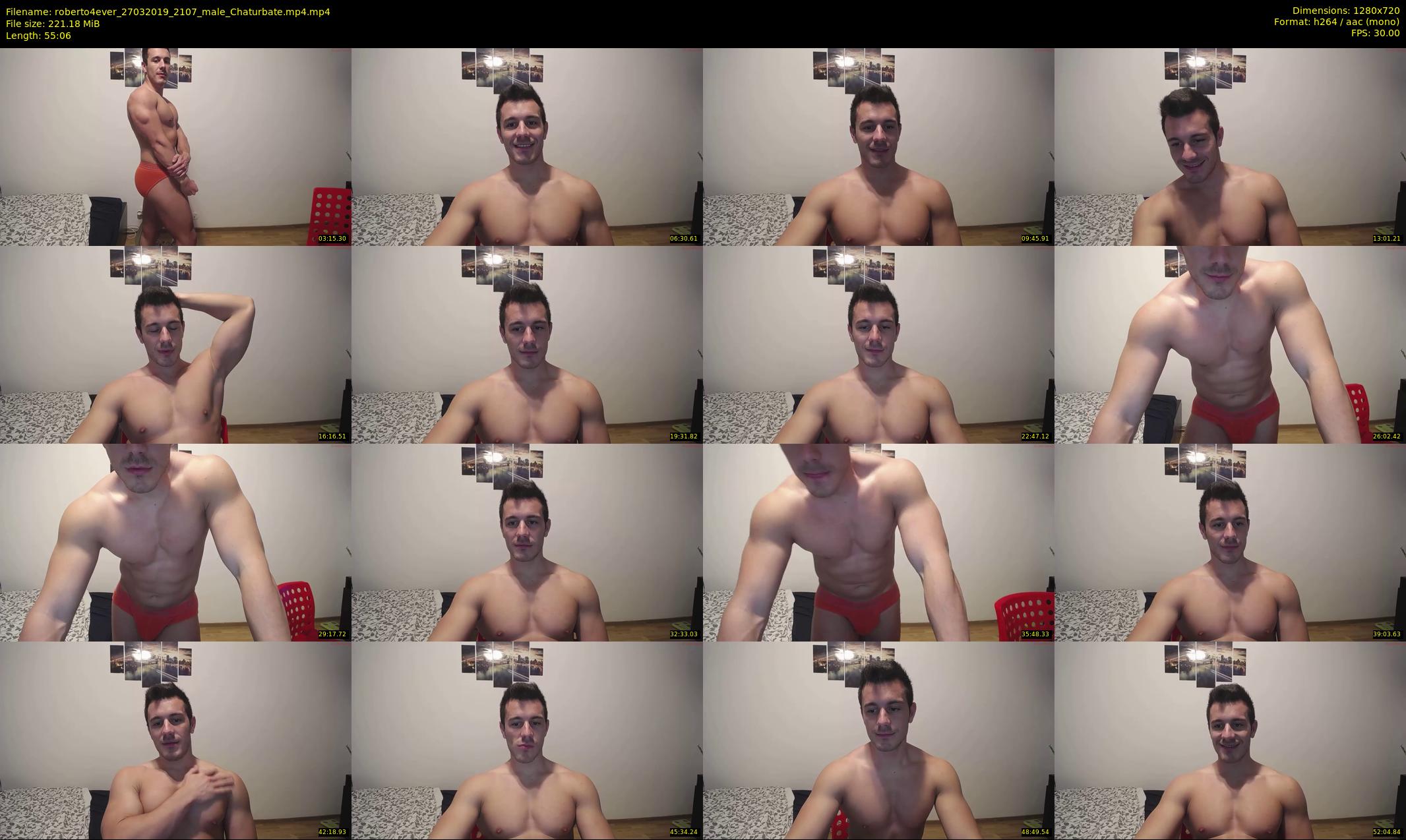 roberto4ever — 56 minute Chaturbate male cam show recording, 720p, Mar 27, 2019