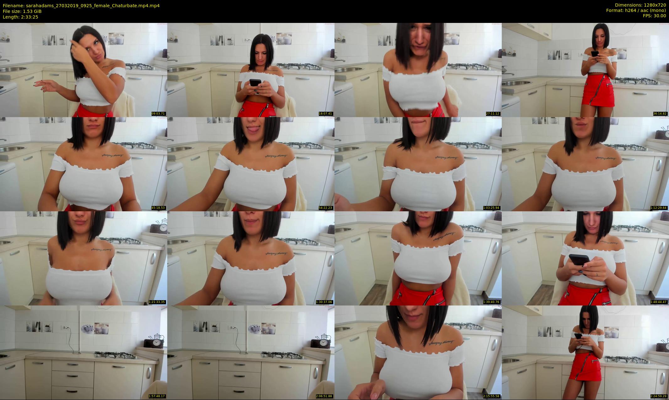 sarahadams — 154 minute Chaturbate female cam show recording, 720p, Mar 27, 2019
