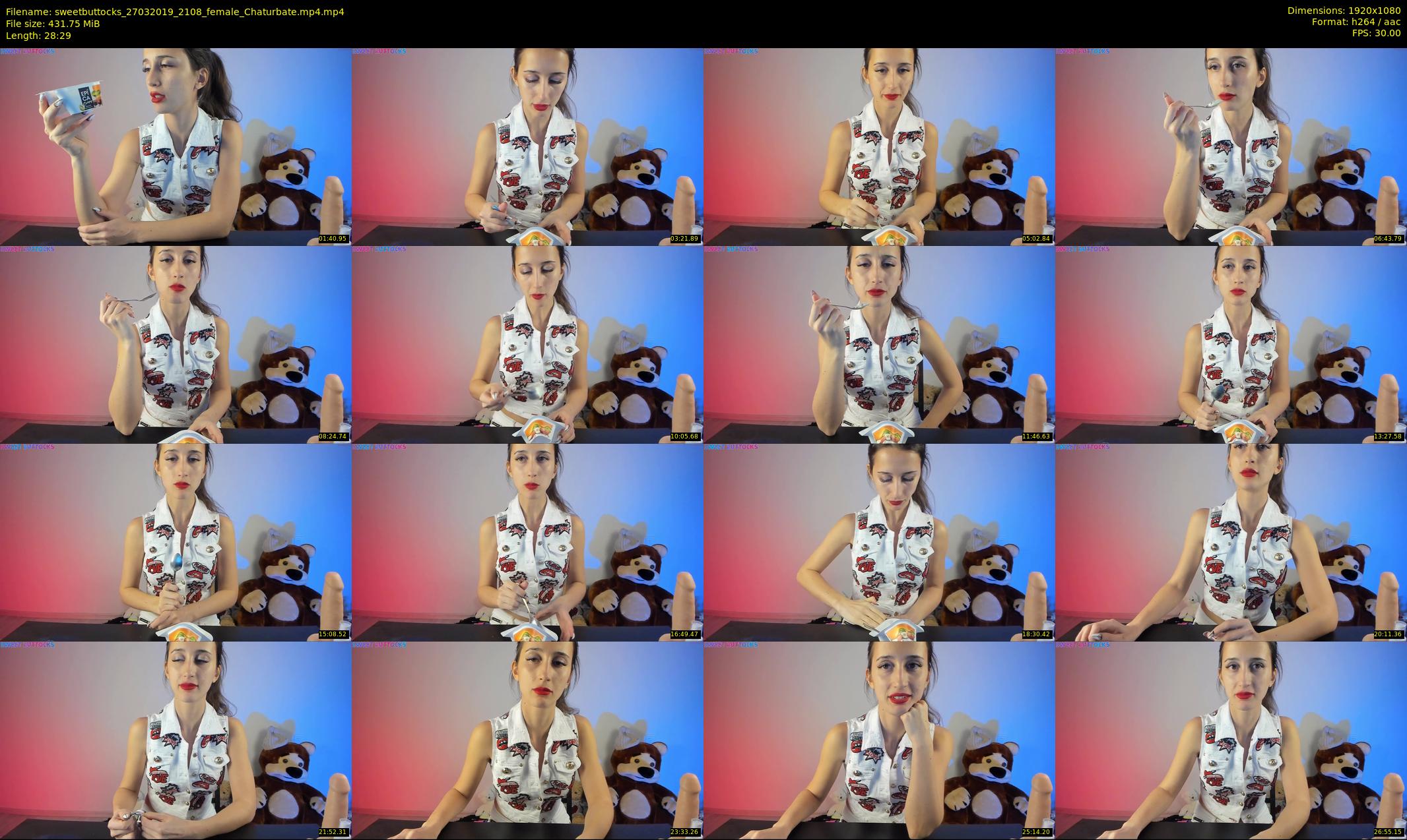 sweetbuttocks — 29 minute Chaturbate female cam show recording, 1080p, Mar 27, 2019