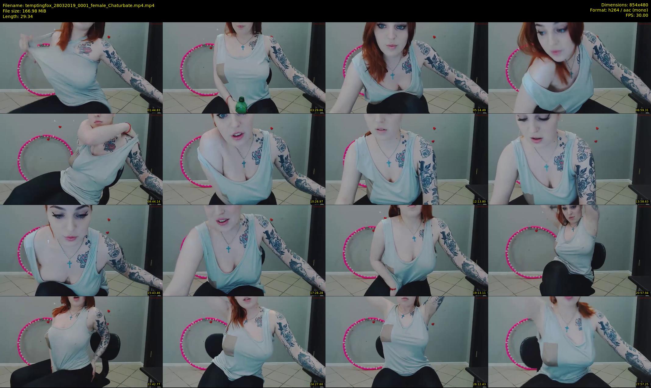 temptingfox — 30 minute Chaturbate female cam show recording, 480p, Mar 28, 2019