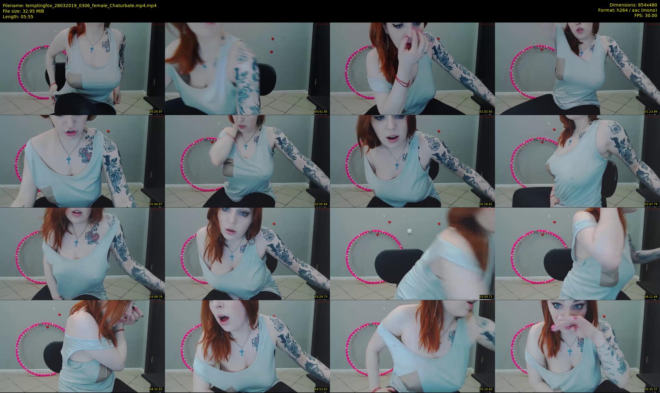 temptingfox — 6 minute Chaturbate female cam show recording, 480p, Mar 28, 2019